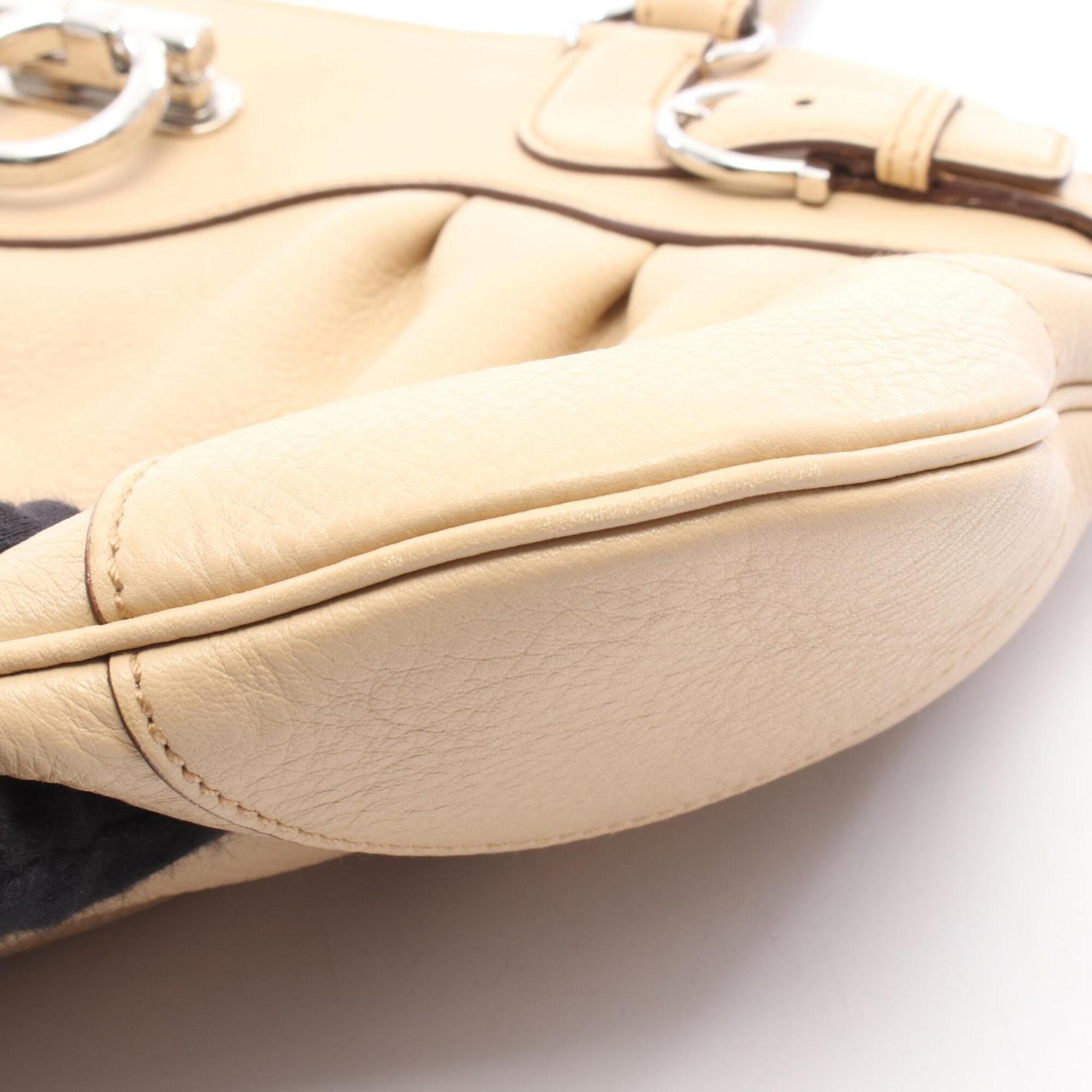 Salvatore Ferragamo Beige Leather Handbag (Pre-Owned)