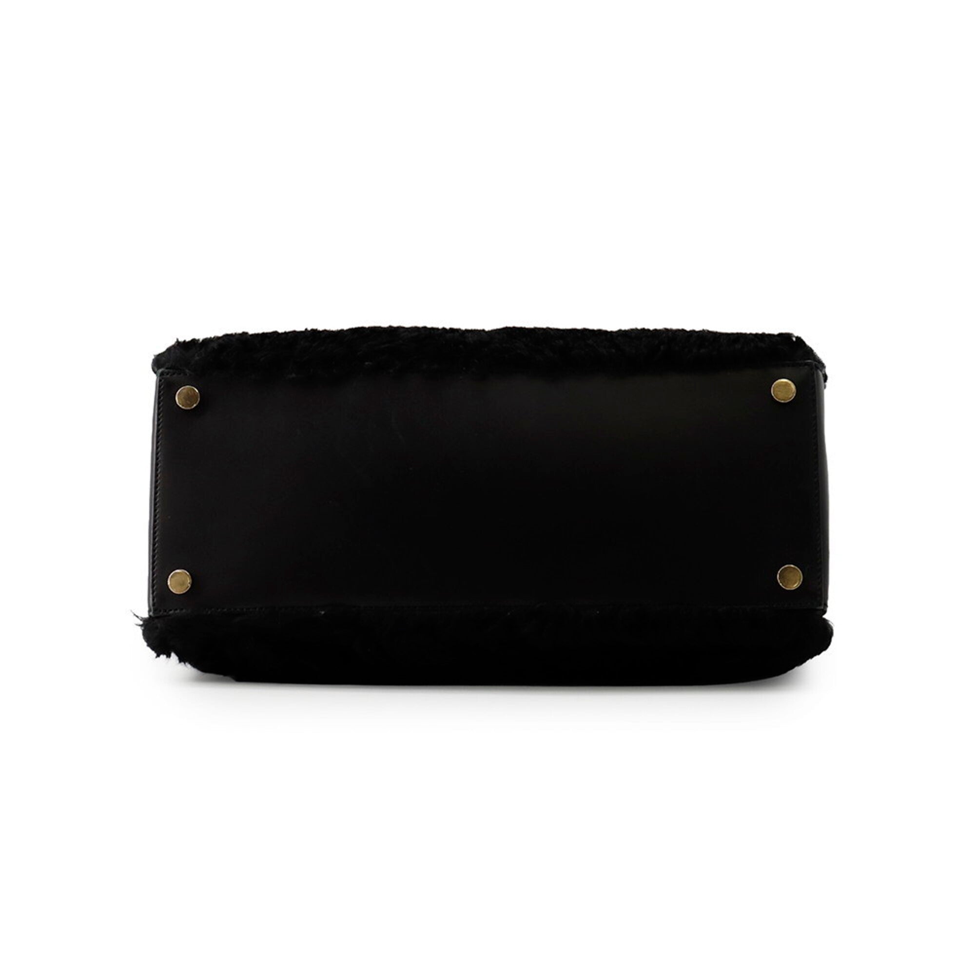 Balenciaga Black Fur Handbag Shoulder Bag (Pre-Owned)
