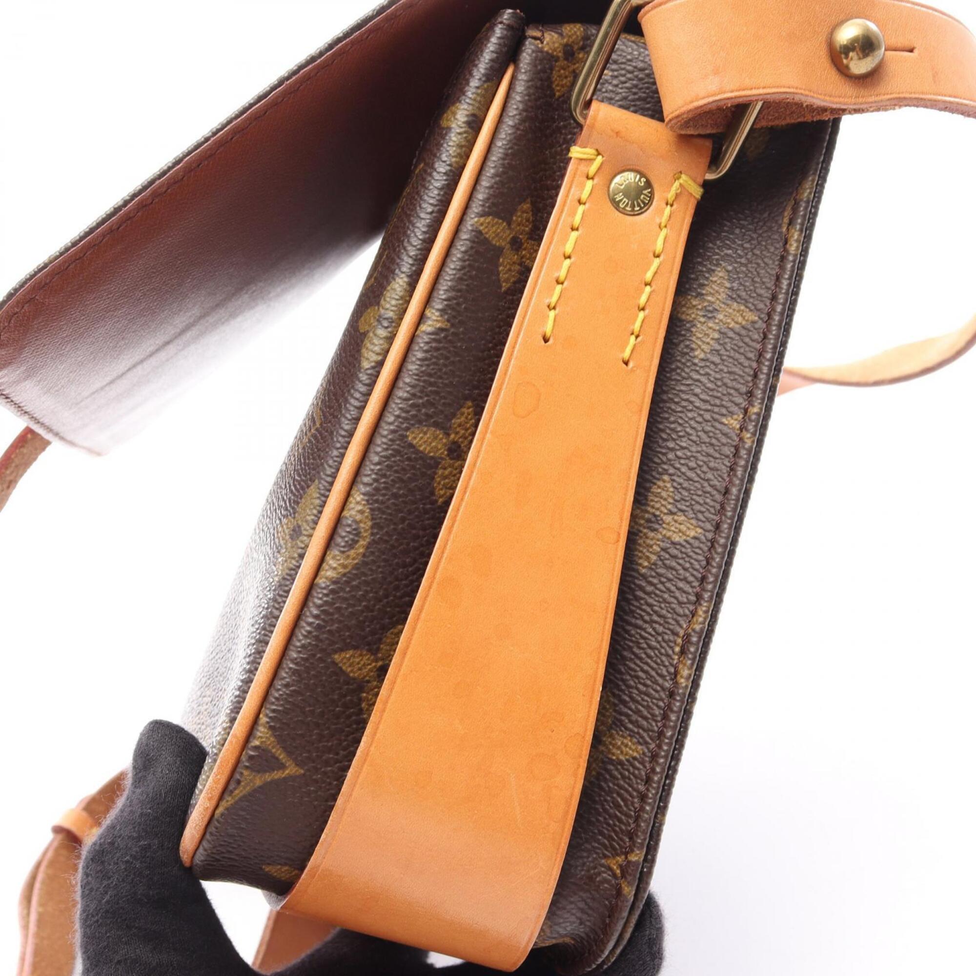 Louis Vuitton Brown Coated Canvas Pvc Monogram Leather Handbag Shoulder Bag (Pre-Owned)