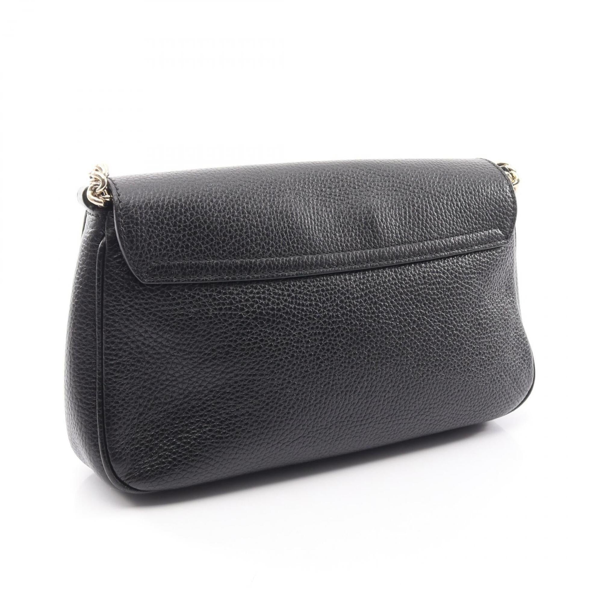 Gucci Black Leather Handbag Shoulder Bag (Pre-Owned)