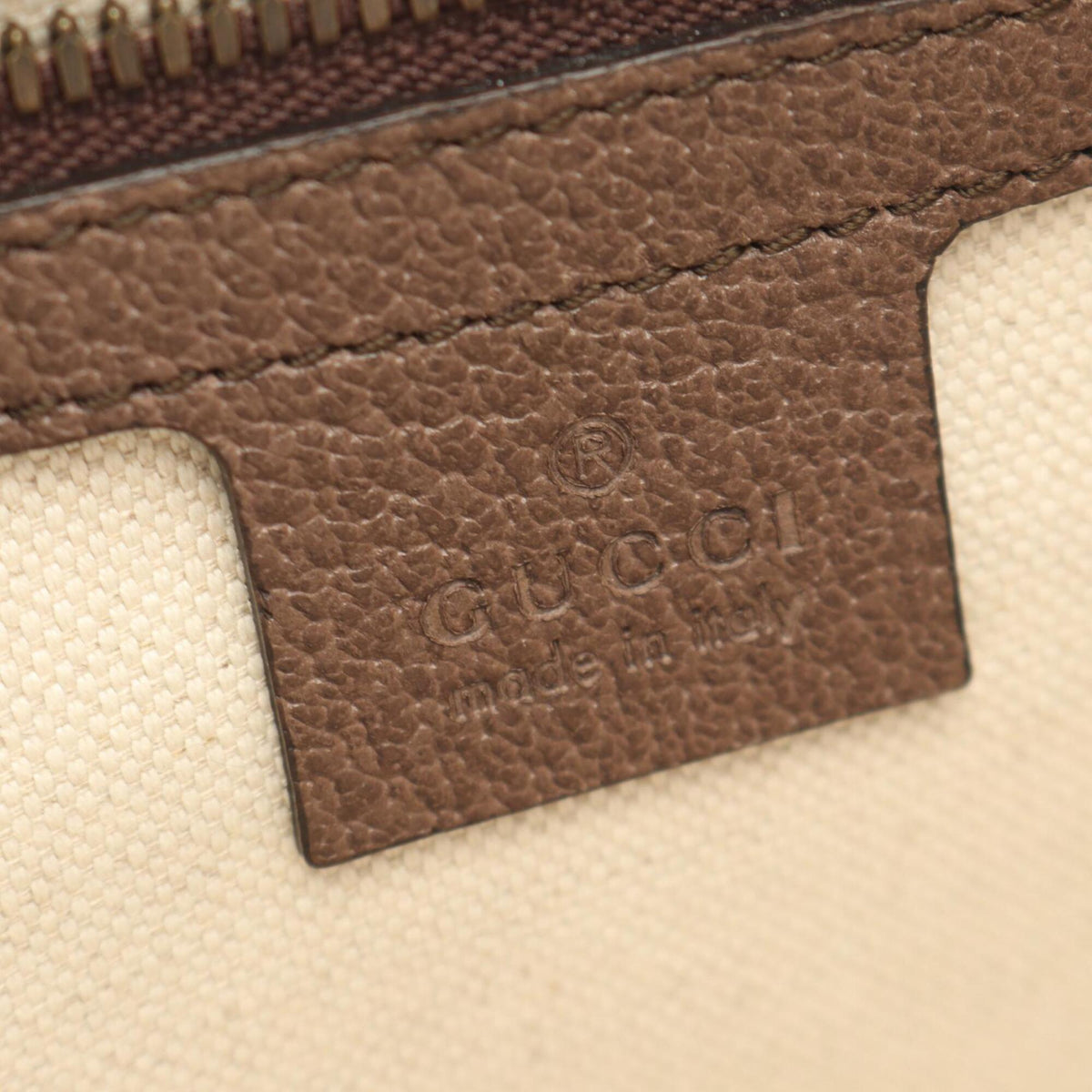Gucci Beige Brown Multi-Color Pvc Leather Fanny Pack Handbag (Pre-Owned)