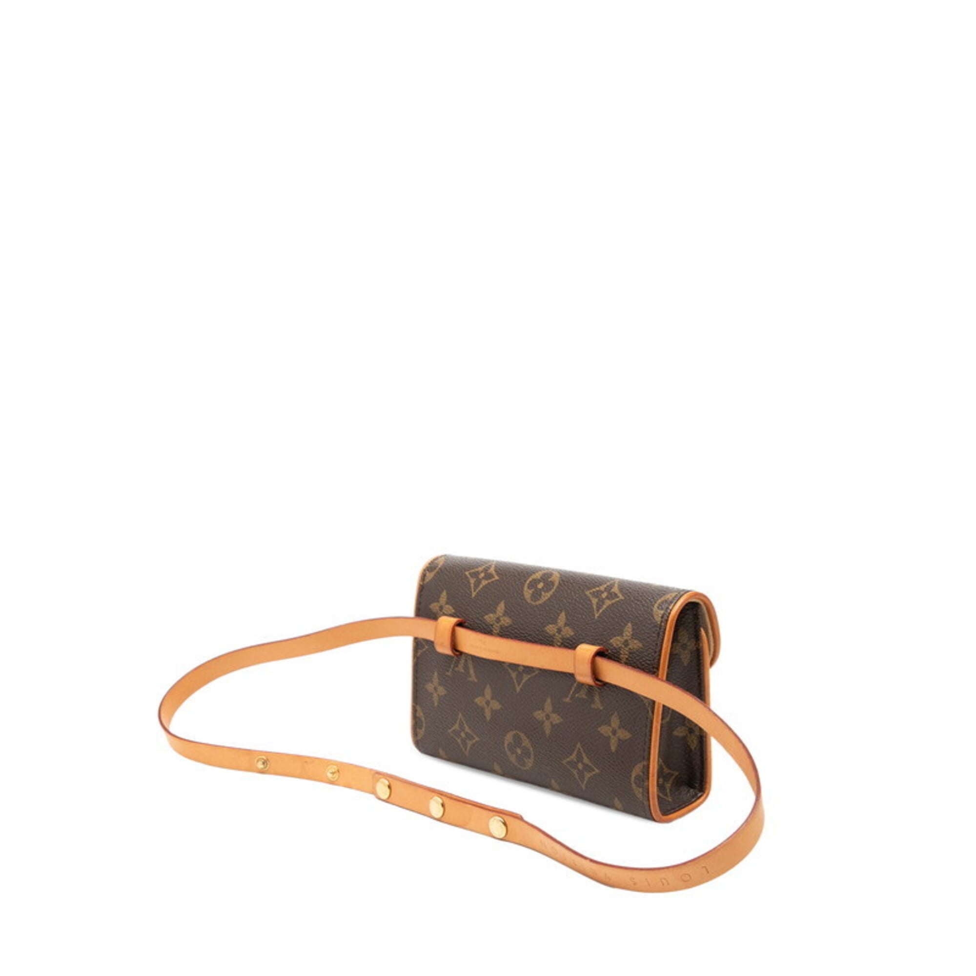 Louis Vuitton Brown Pvc Leather Pochette Sling Bag (Pre-Owned)