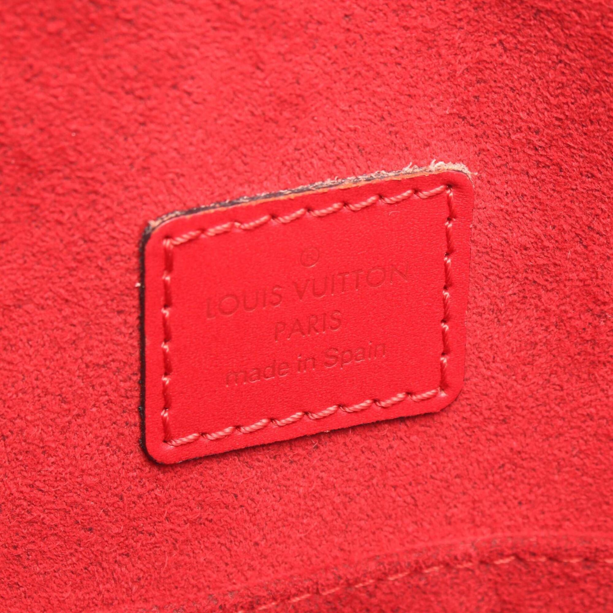 Louis Vuitton Castilian Red Red Color Leather Handbag Shoulder Bag (Pre-Owned)