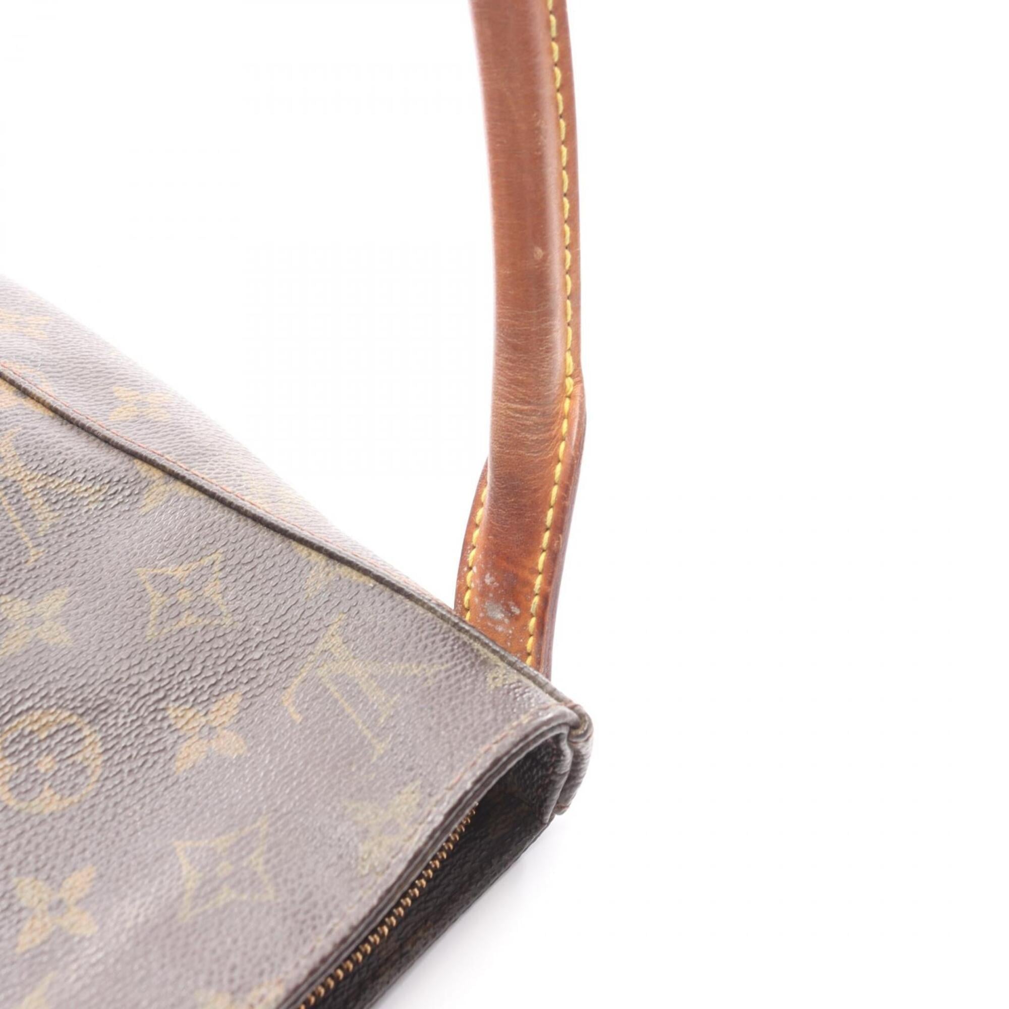 Louis Vuitton Brown Monogram Coated Canvas Leather Handbag Shoulder Bag (Pre-Owned)