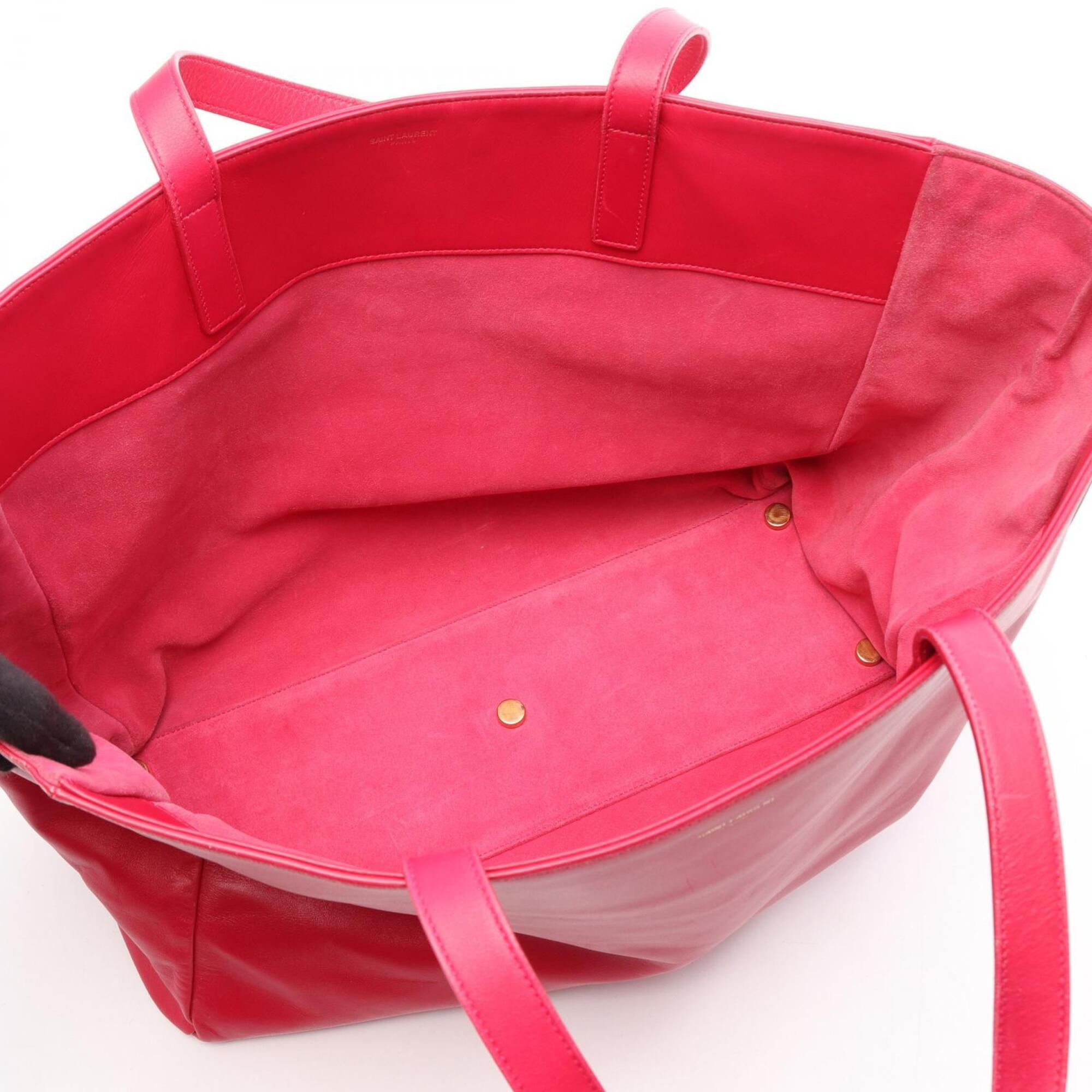 Yves Saint Laurent Pink Leather Handbag Tote Bag (Pre-Owned)