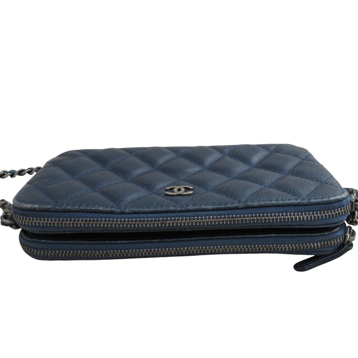 Chanel Navy Grained Calfskin Shoulder Bag (Pre-Owned)