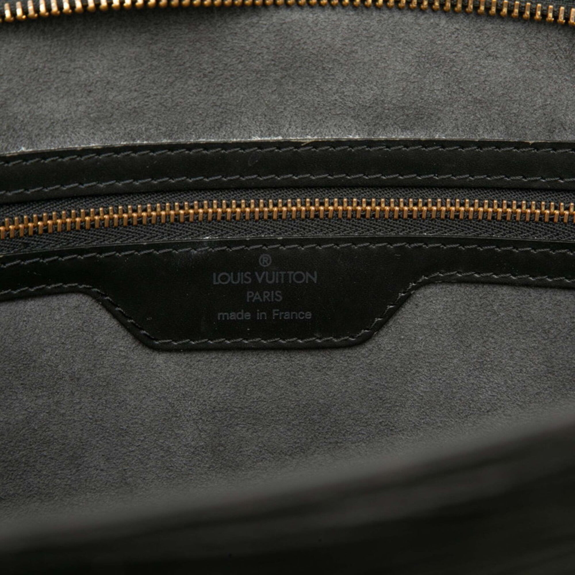 Louis Vuitton Black Noir Leather Shoulder Bag Tote Bag (Pre-Owned)