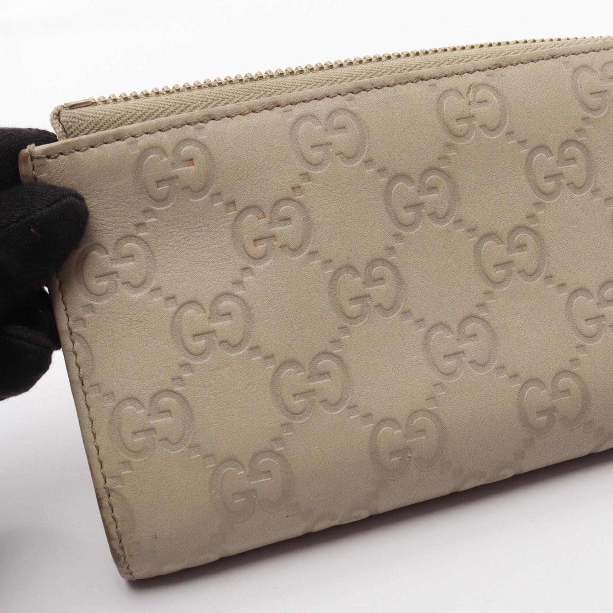 Gucci Ivory Leather Long Wallet (Bi-Fold) (Pre-Owned)