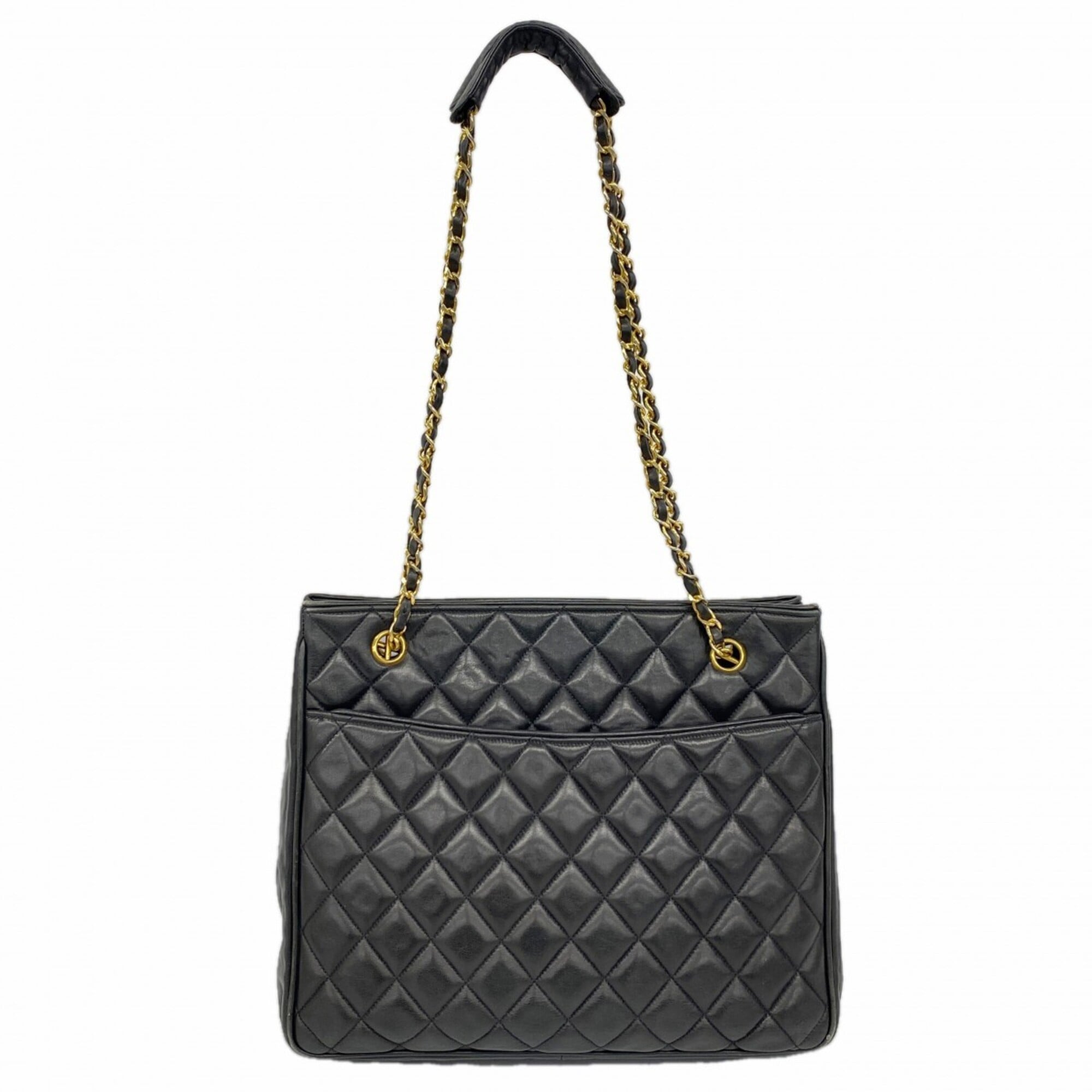 Chanel Black Leather Shoulder Bag (Pre-Owned)