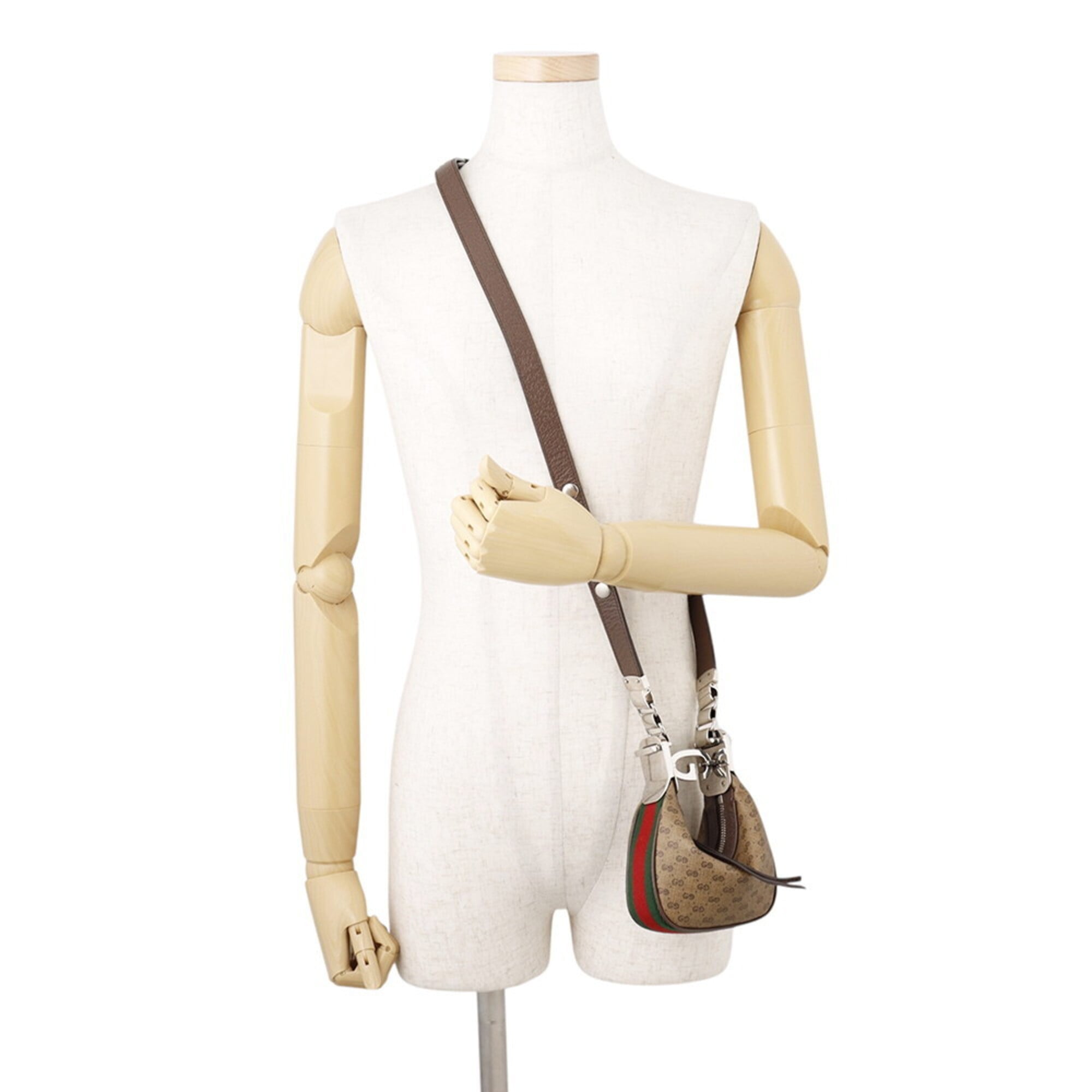 Gucci Brown Micro Gg Leather Leather Handbag (Pre-Owned)