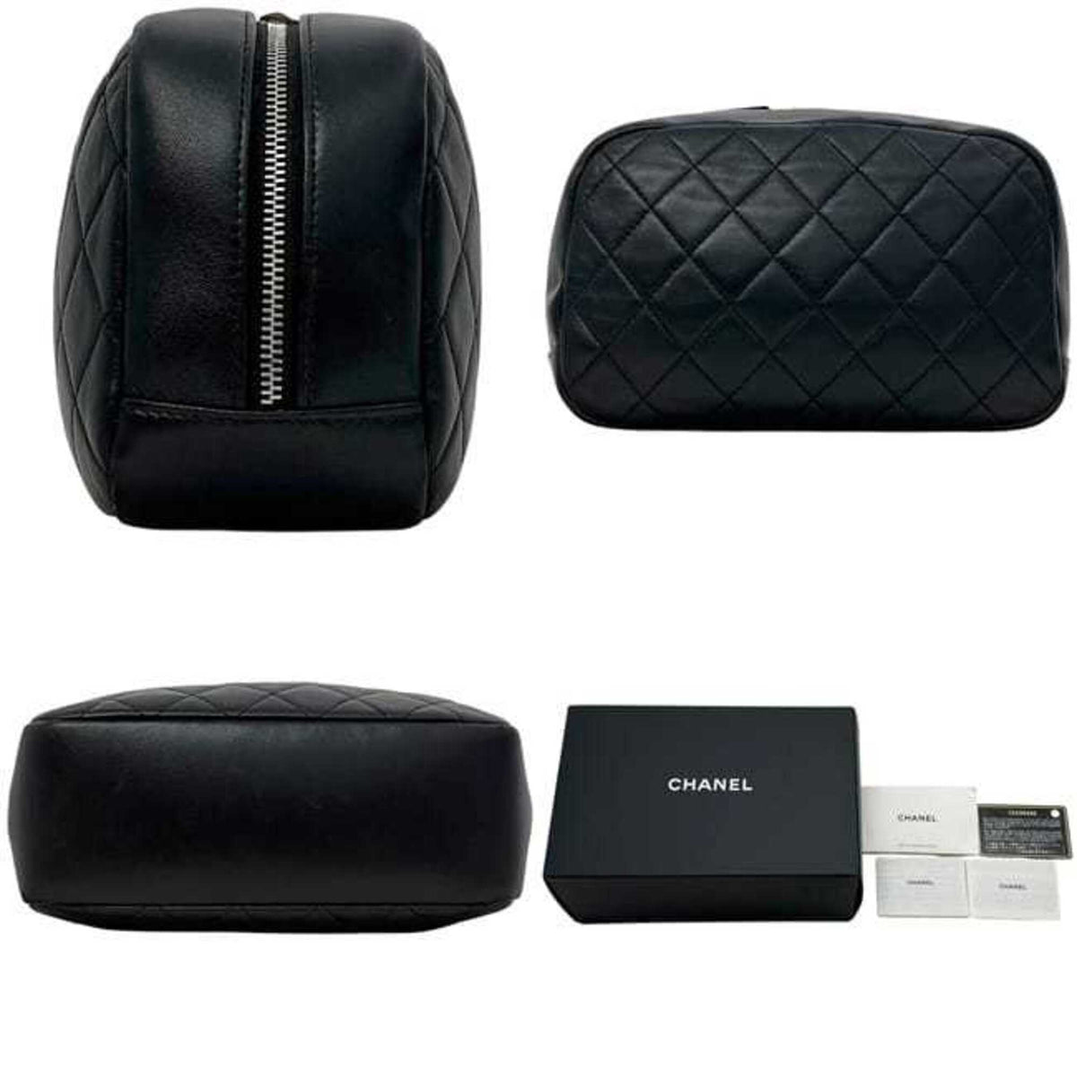 Chanel 2.55 Black Leather Pouch (Pre-Owned)