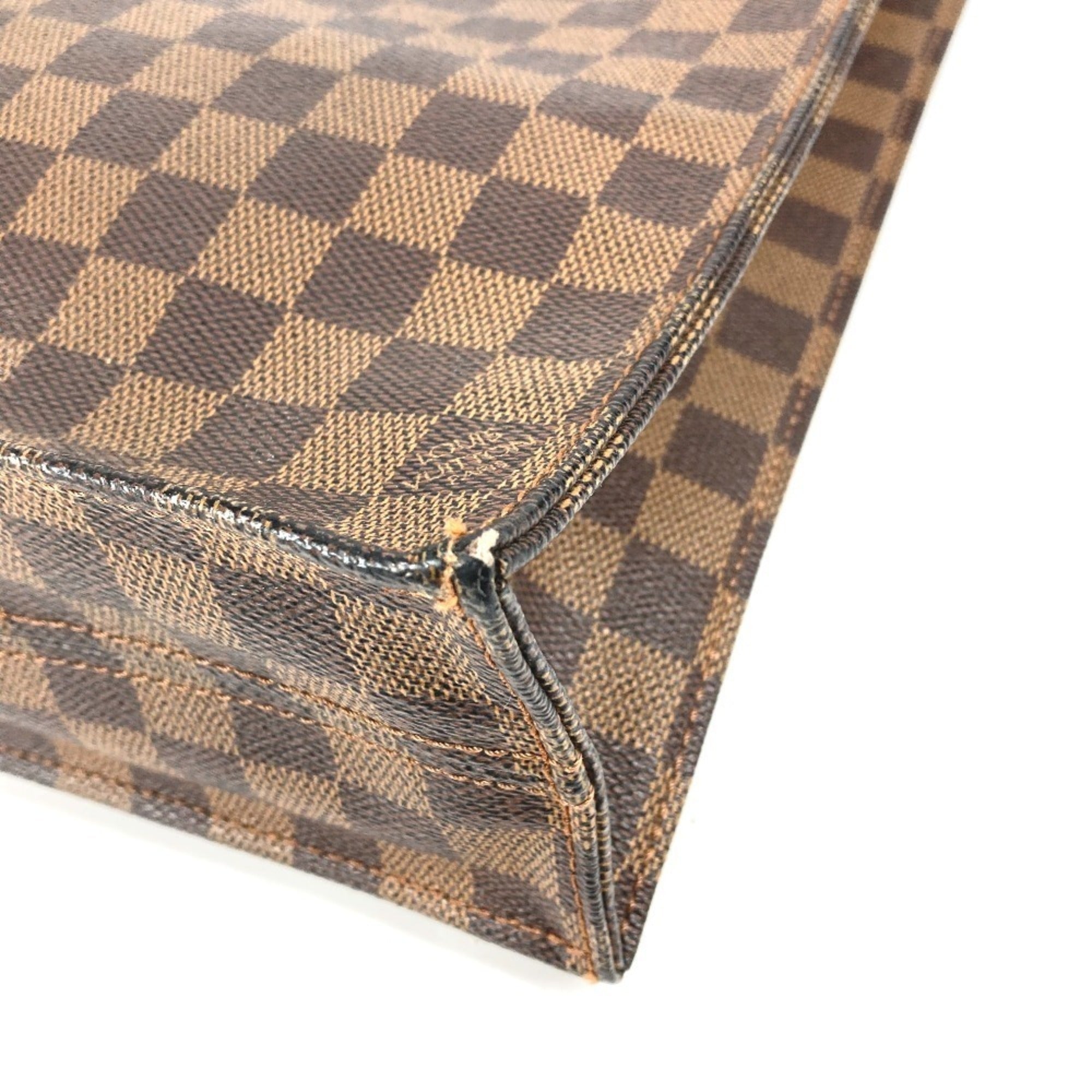Louis Vuitton Brown Damier Canvas Ebene Damier Canvas Handbag Tote Bag (Pre-Owned)