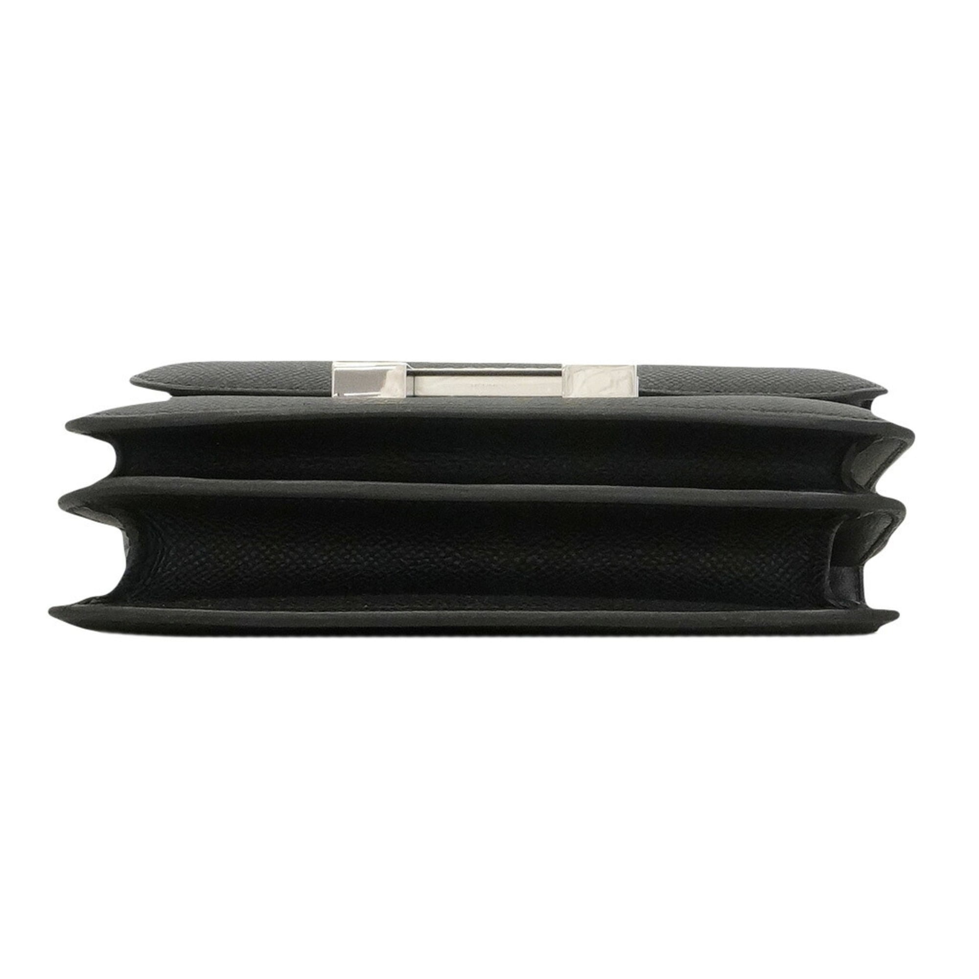 Hermes Black Leather Shoulder Bag (Pre-Owned)