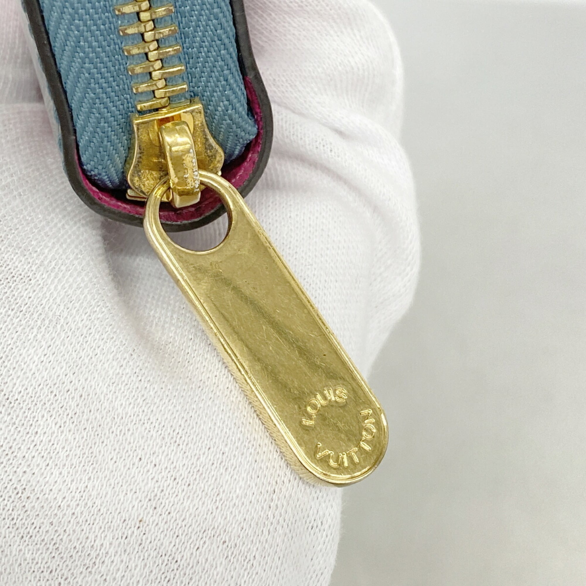 Louis Vuitton Blue Pink Long Wallet (Bi-Fold) (Pre-Owned)
