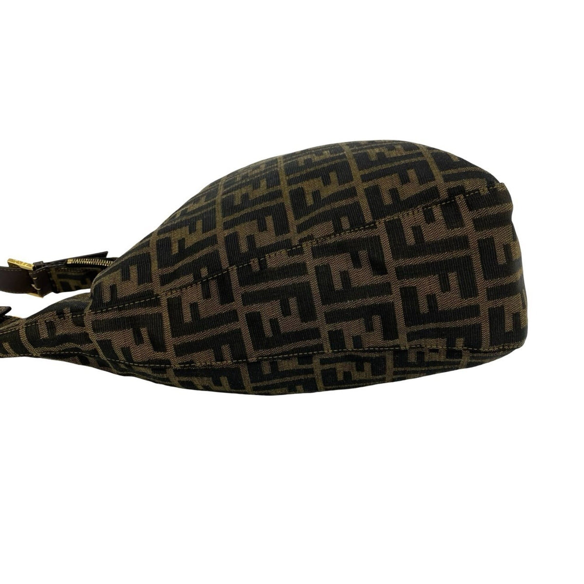 Fendi Brown Canvas Leather Handbag Shoulder Bag (Pre-Owned)