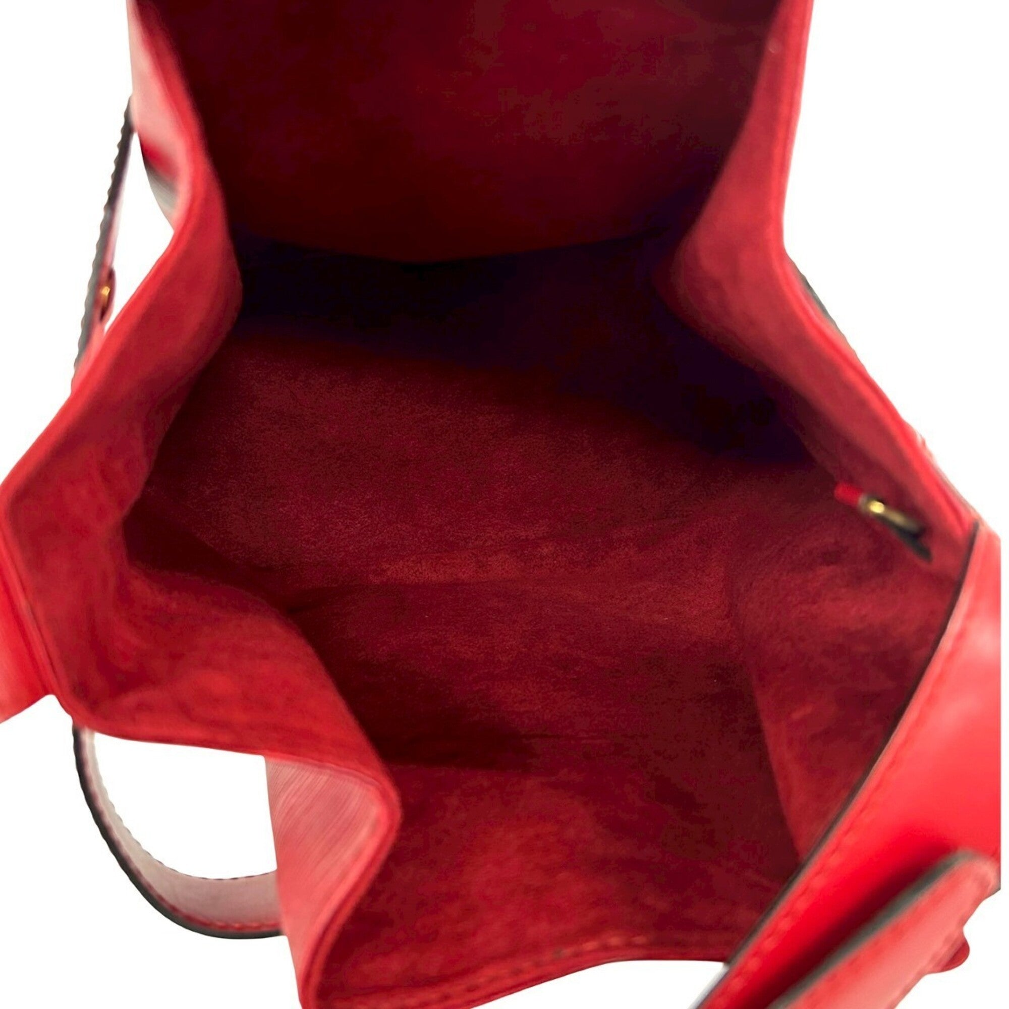 Louis Vuitton Red Color Leather Shoulder Bag (Pre-Owned)
