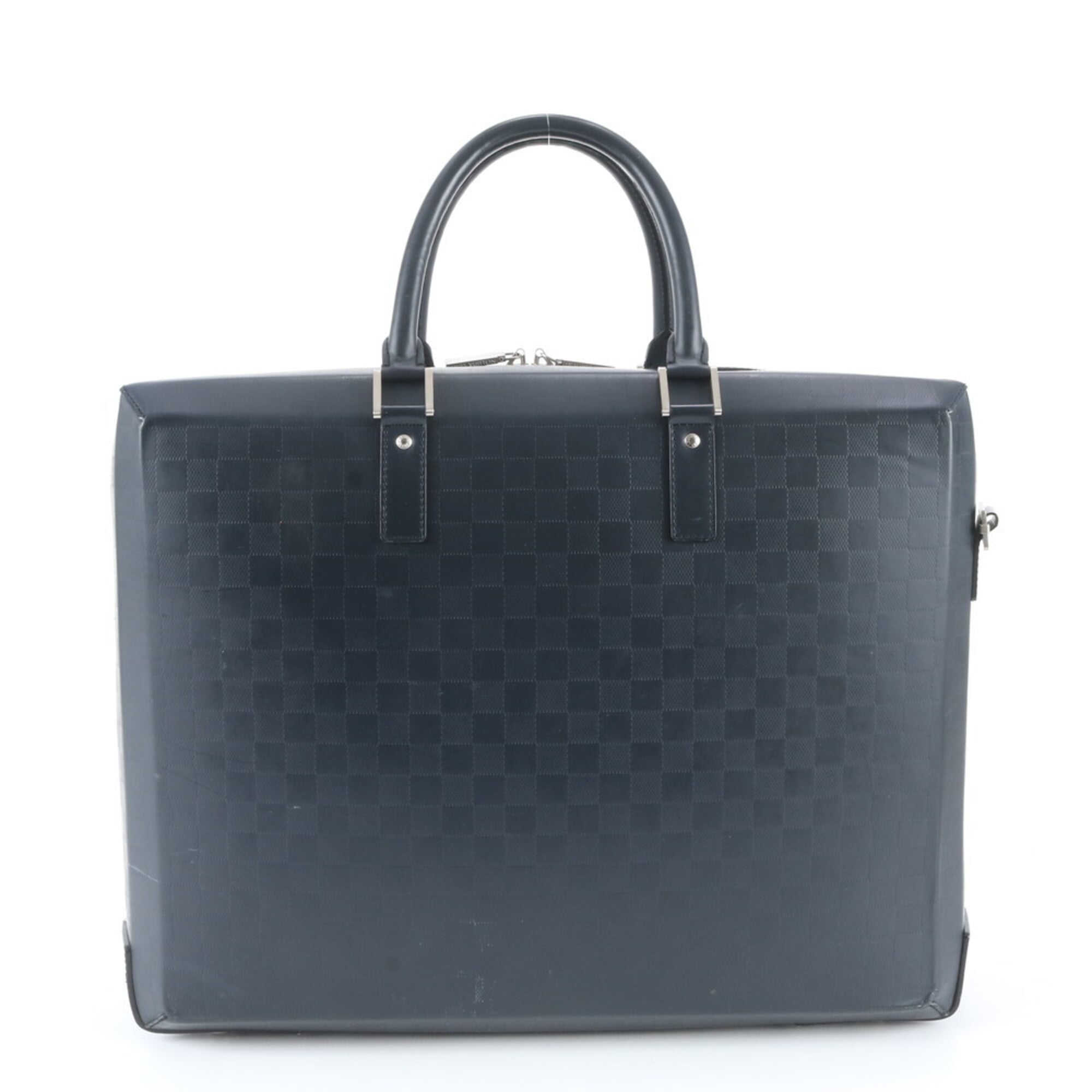 Louis Vuitton Marine Blue Leather Boston Bag Tote Bag (Pre-Owned)