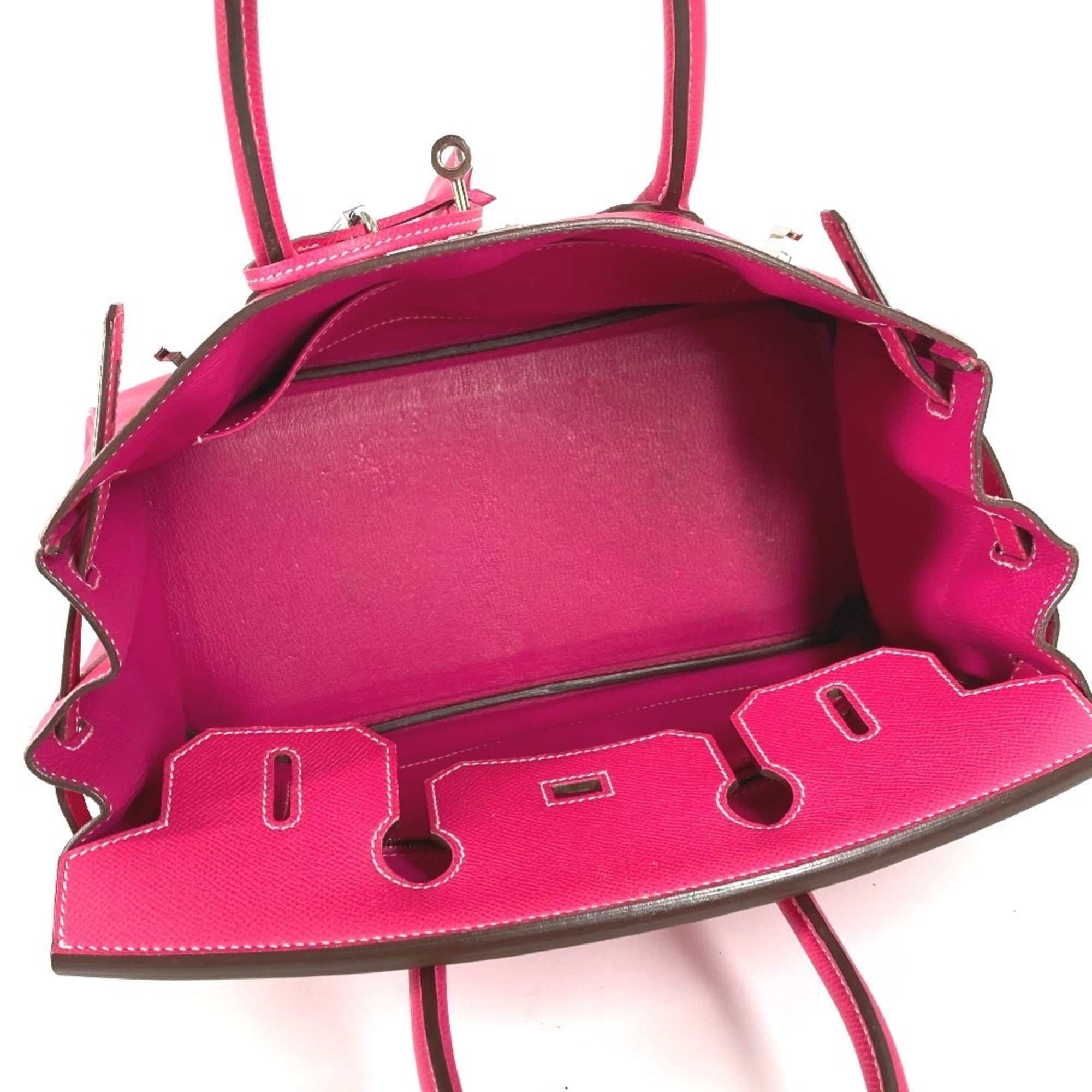 Hermes Pink Rose Tyrien Epsom Leather Handbag Tote Bag (Pre-Owned)