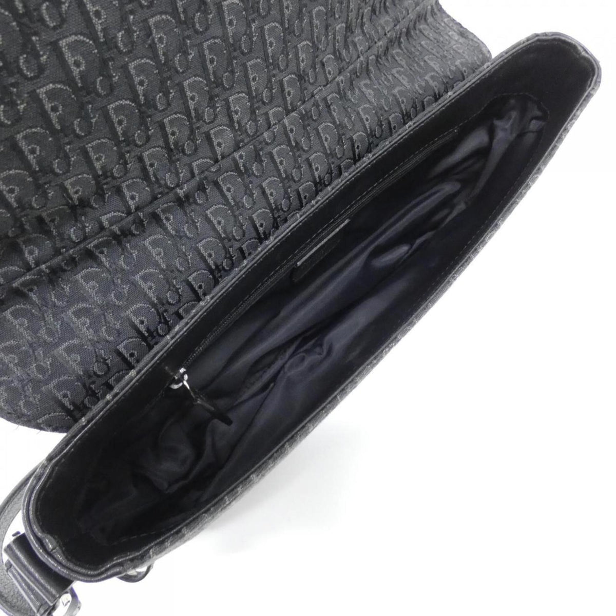 Christian Dior Black Canvas Leather Shoulder Bag (Pre-Owned)