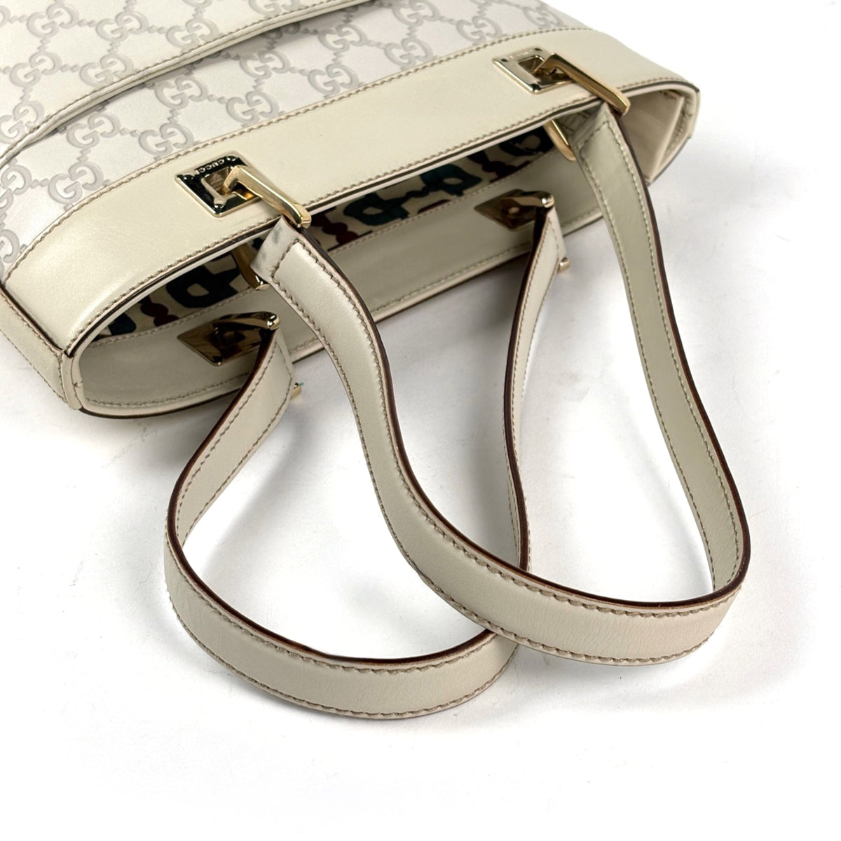 Gucci White Leather Tote Bag (Pre-Owned)