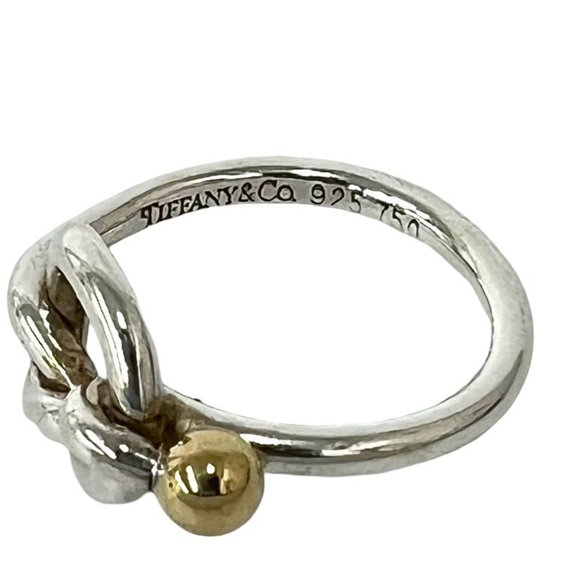 Tiffany Gold Silver Yellow Gold (18K) Silver 925 Band Ring (Pre-Owned)