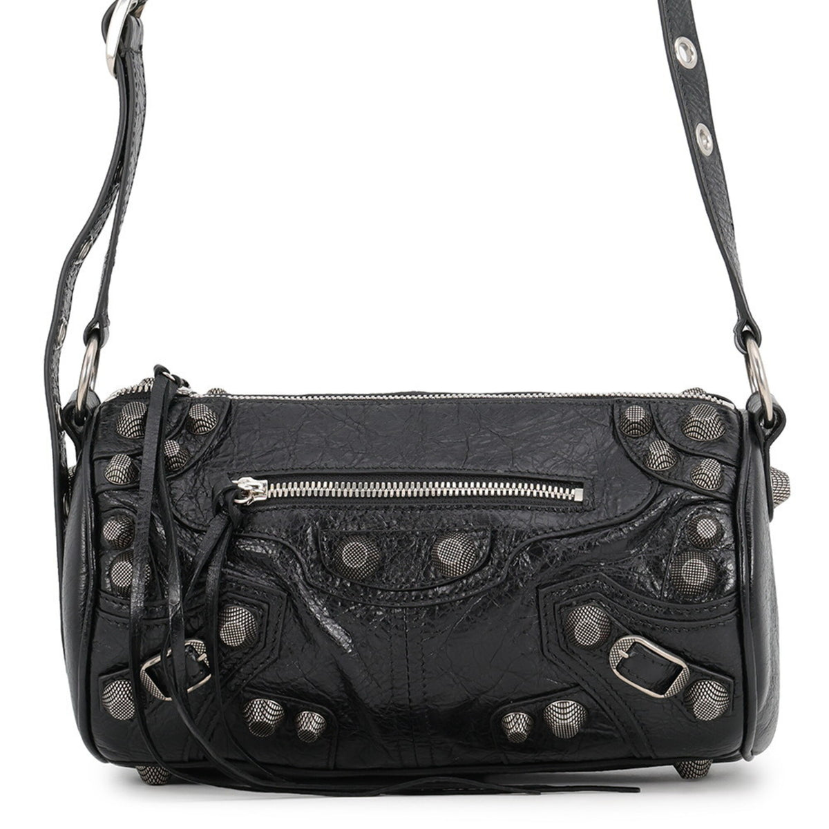 Balenciaga Black Leather Handbag Shoulder Bag (Pre-Owned)
