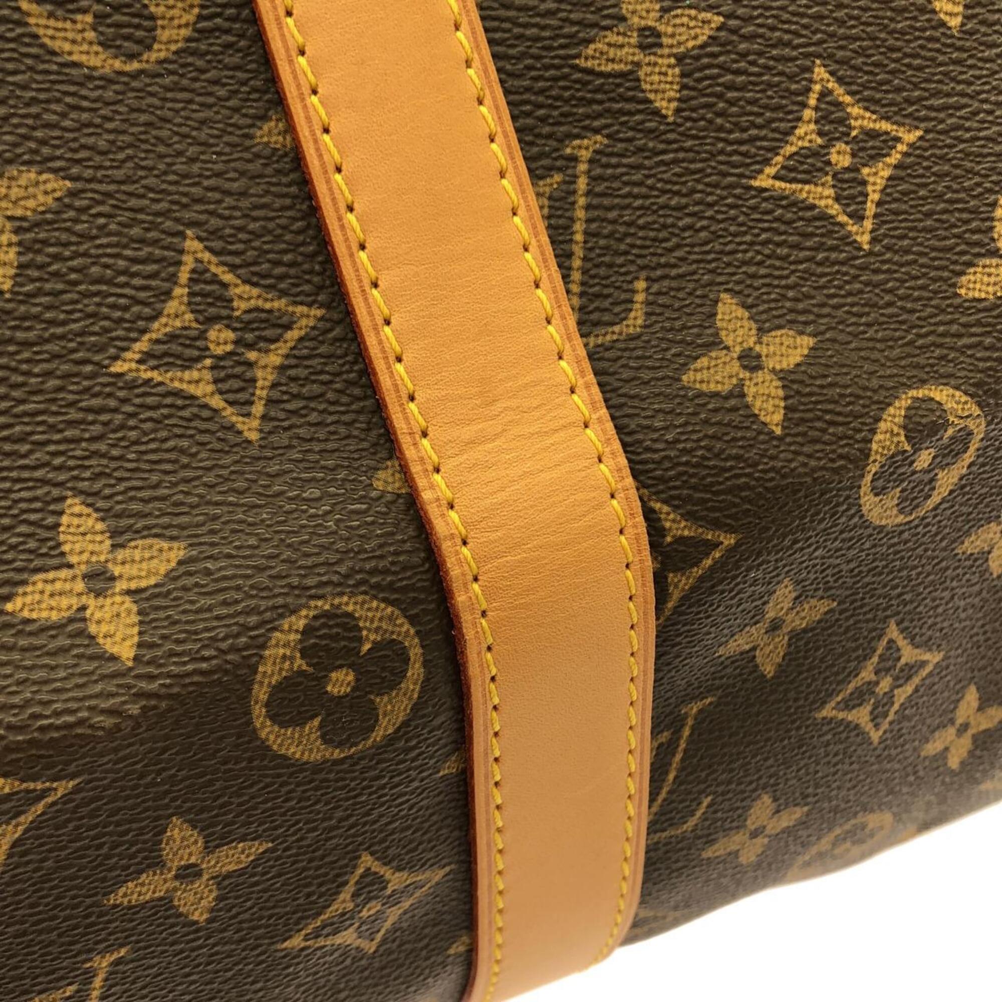 Louis Vuitton Monogram Marron Coated Canvas Boston Bag (Pre-Owned)