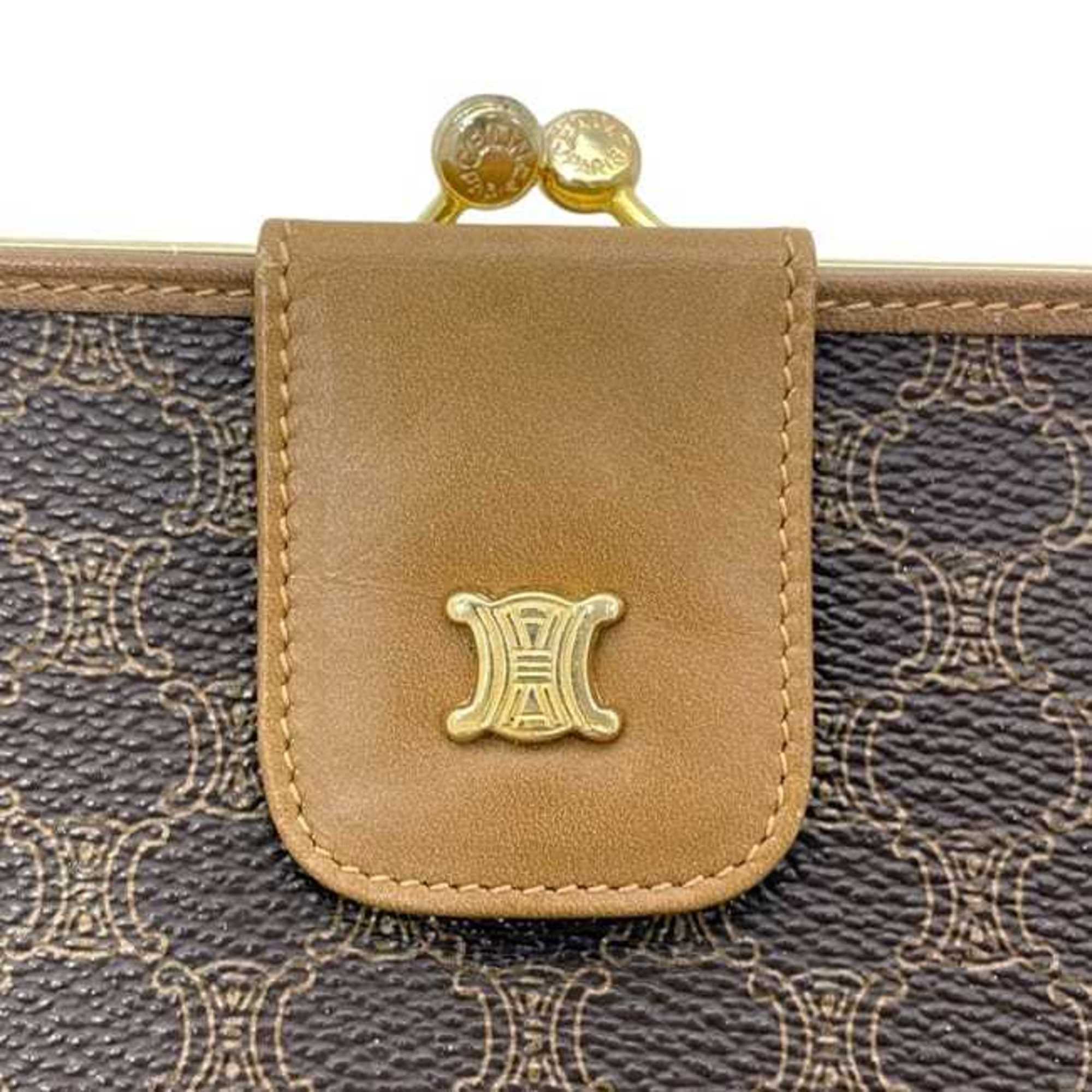 Celine Brown Pvc Leather Long Wallet (Bi-Fold) (Pre-Owned)