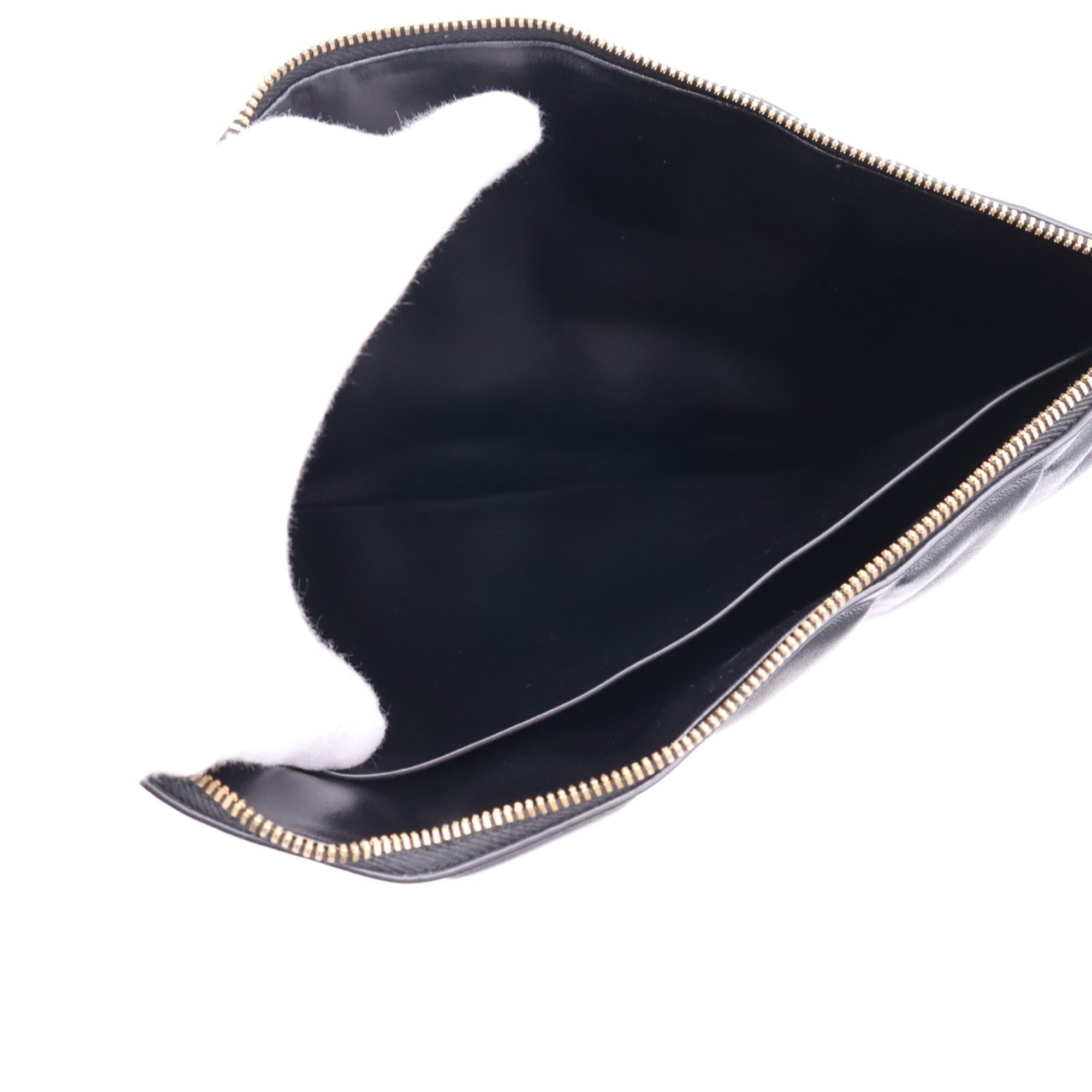 Bottega Veneta Black Leather Clutch Bag (Pre-Owned)