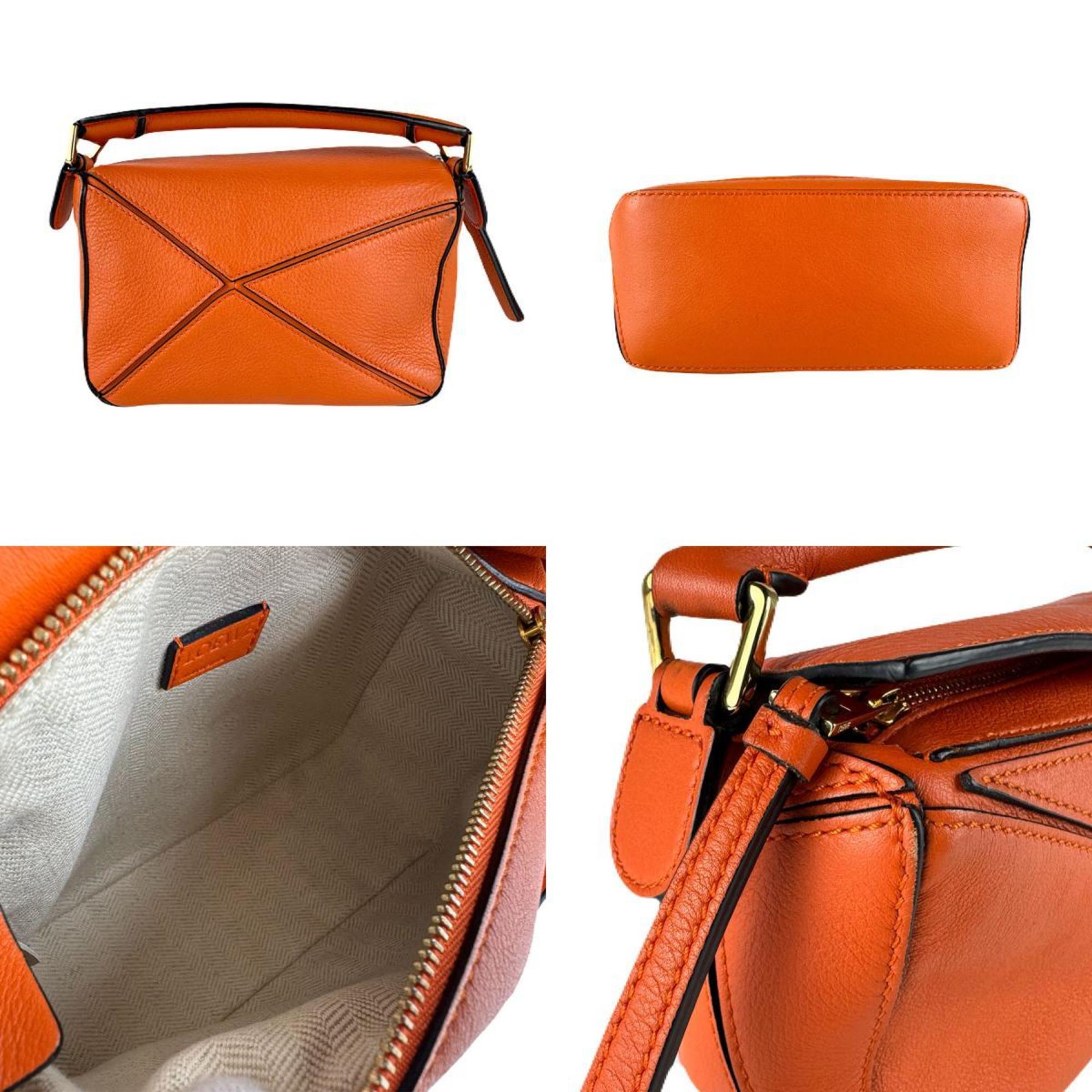 Loewe Orange Leather Shoulder Bag (Pre-Owned)