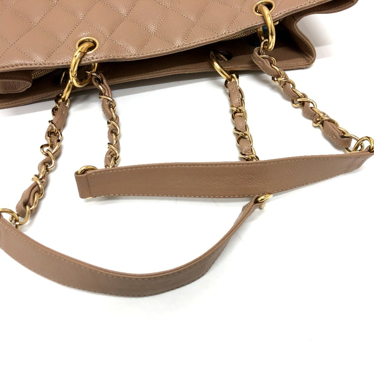 Chanel Beige Leather Shoulder Bag (Pre-Owned)