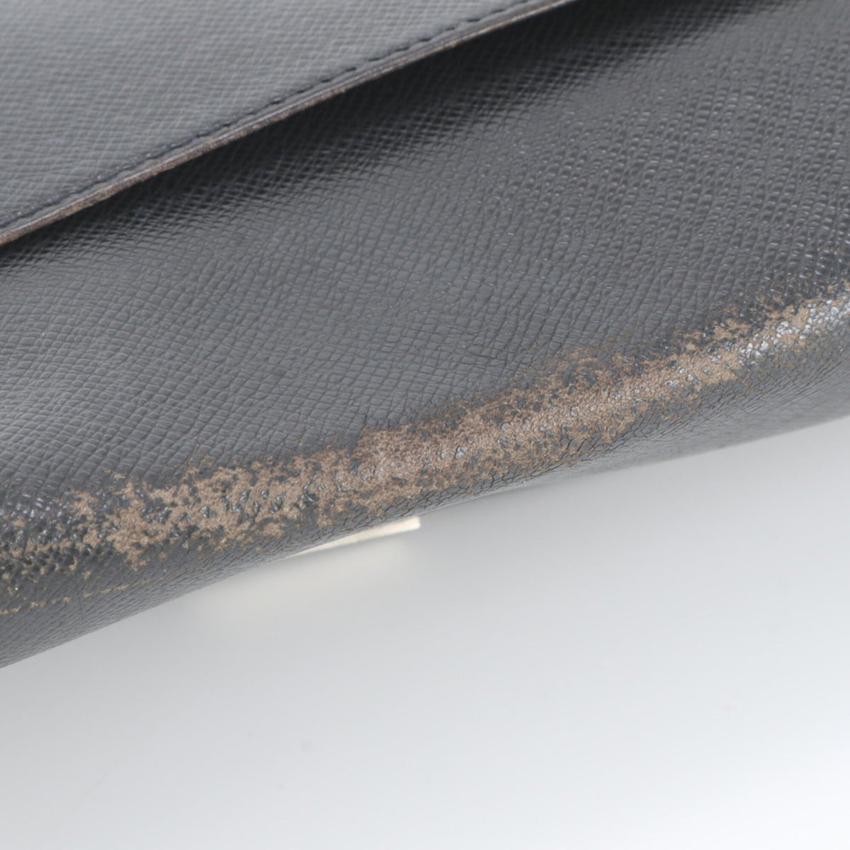 Louis Vuitton Ardoise Leather Clutch Bag Pouch (Pre-Owned)