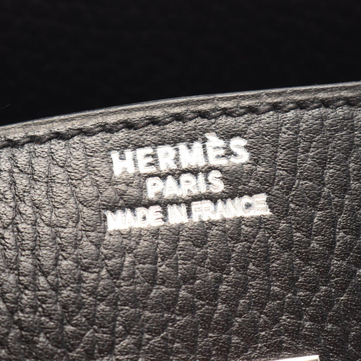 Hermes Black Ardennes Leather Leather Handbag (Pre-Owned)