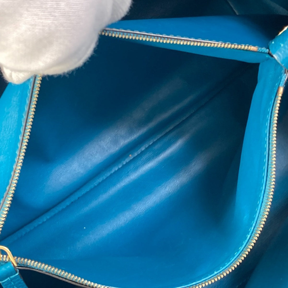 Louis Vuitton Blue Leather Handbag Shoulder Bag Tote Bag (Pre-Owned)
