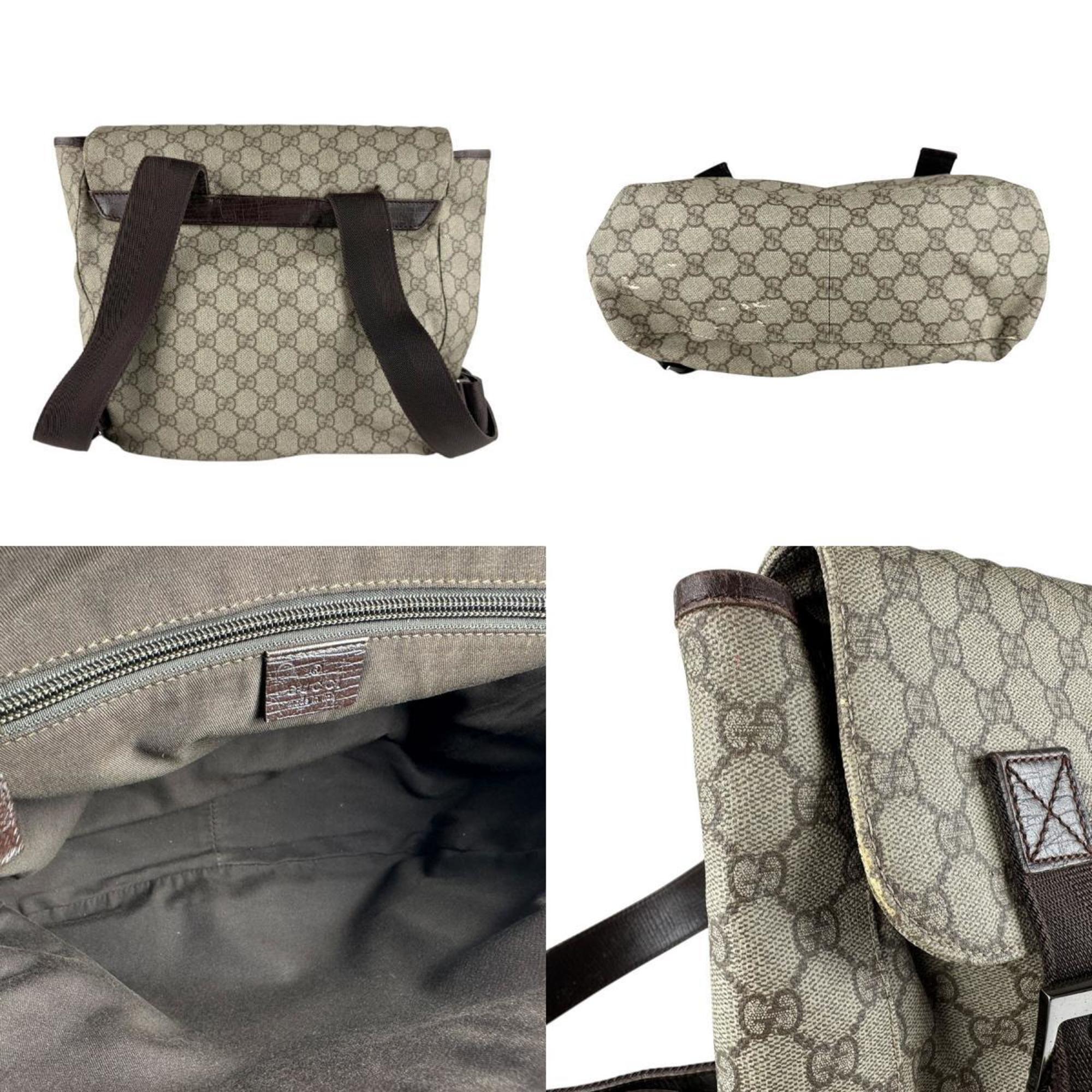 Gucci Brown Gg Supreme Backpack (Pre-Owned)