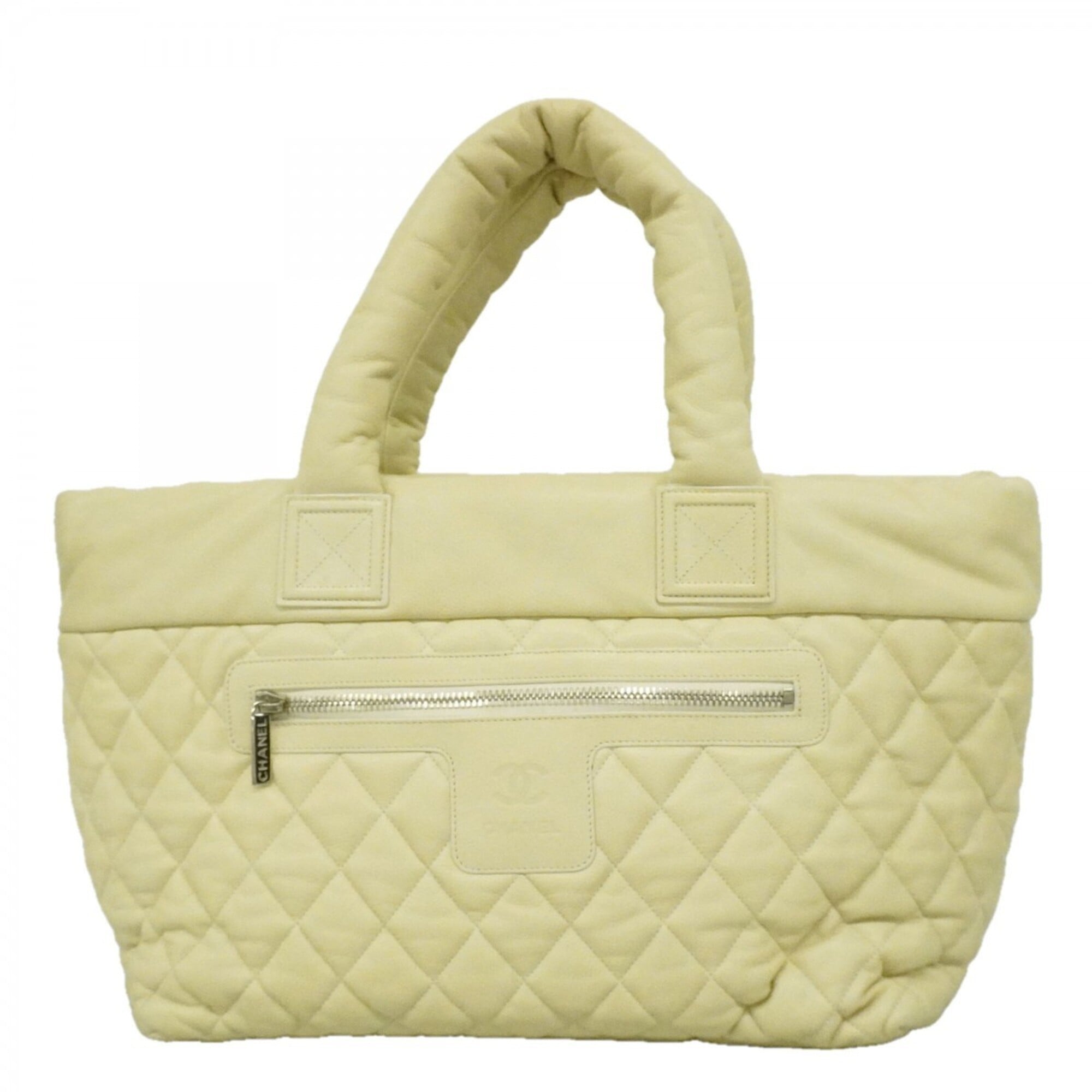 Chanel Light Green Grained Calfskin Tote Bag (Pre-Owned)