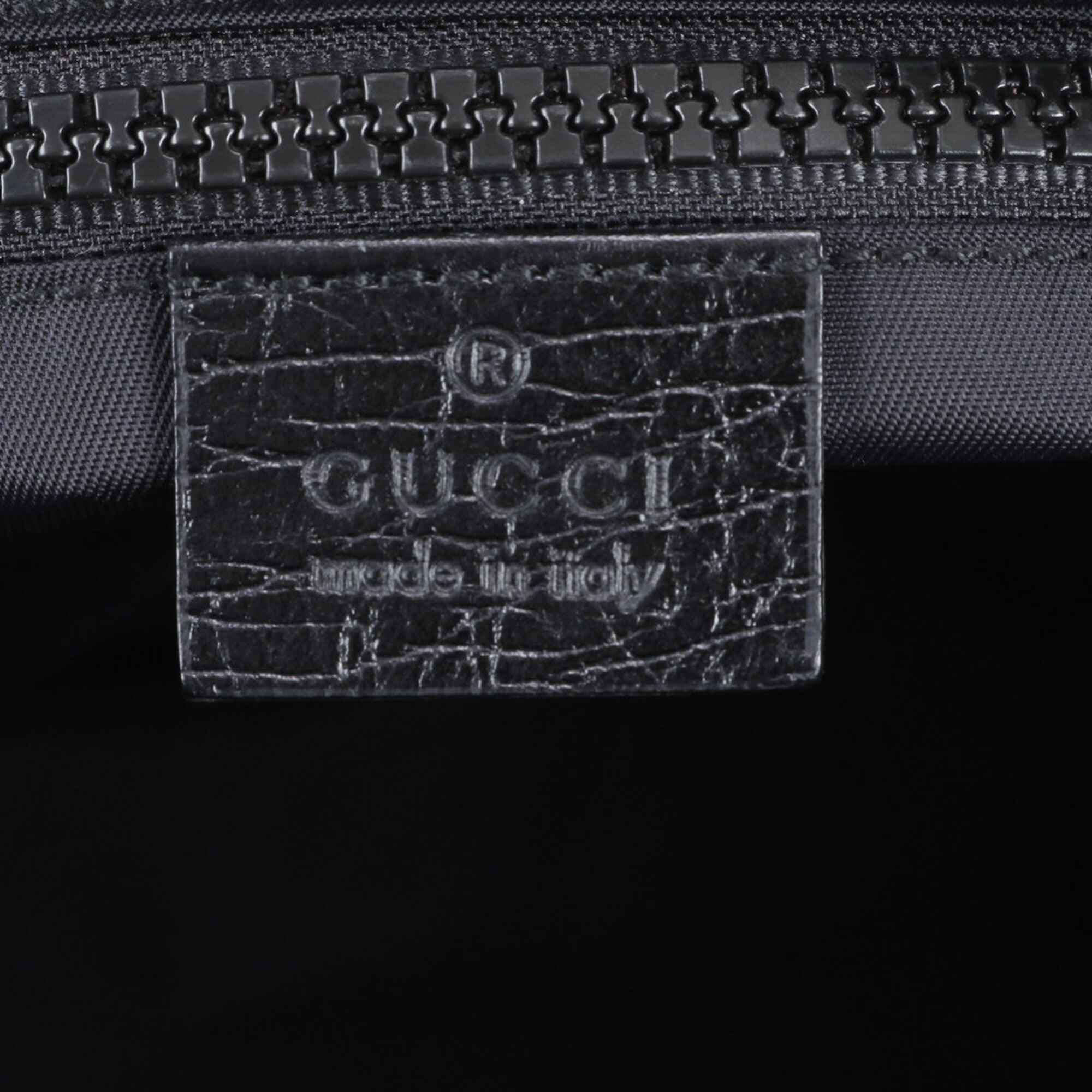 Gucci Black Coated Canvas Leather Handbag Tote Bag (Pre-Owned)