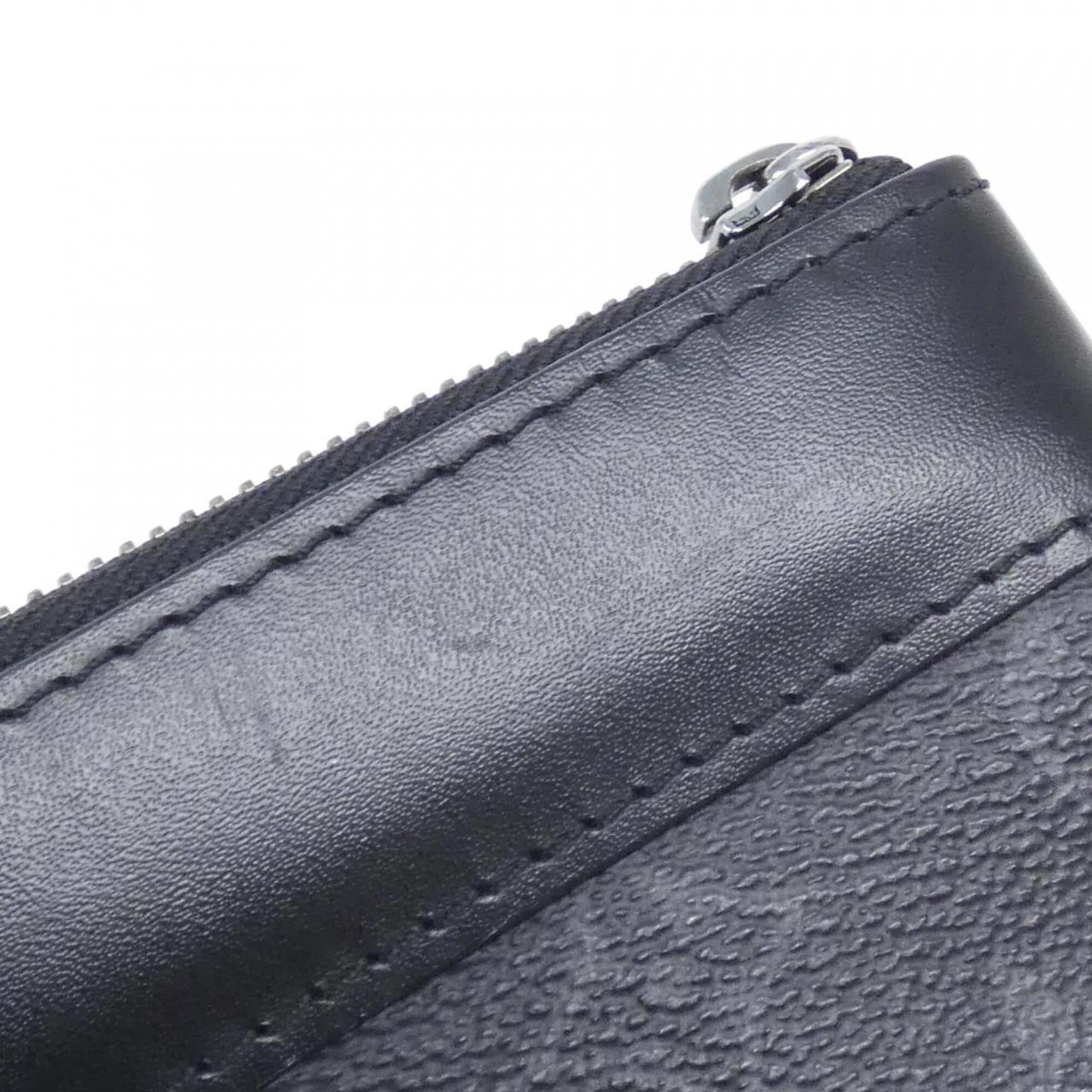Louis Vuitton Black Coated Canvas Clutch Bag Pochette (Pre-Owned)