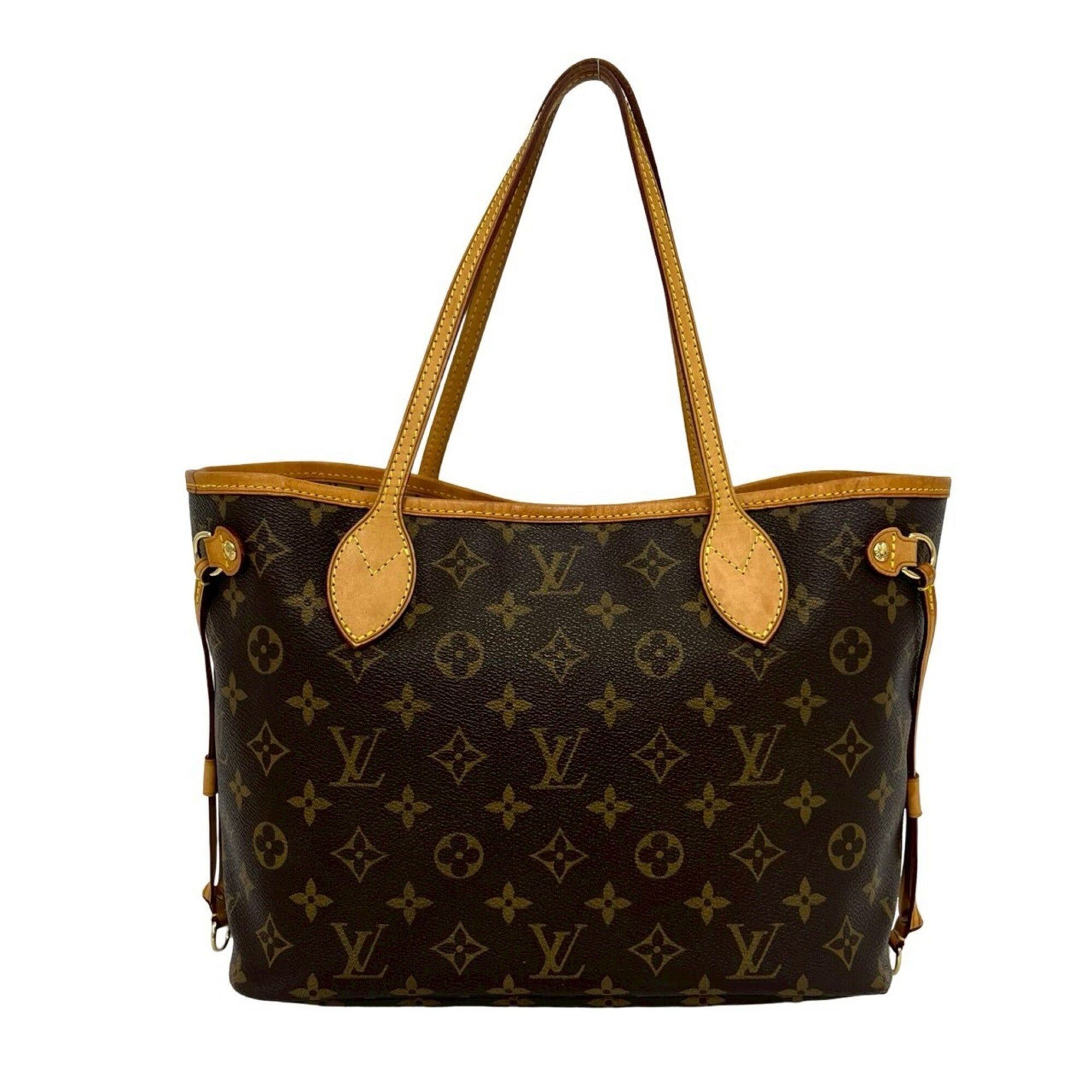 Louis Vuitton Brown Leather Pvc Handbag Tote Bag (Pre-Owned)