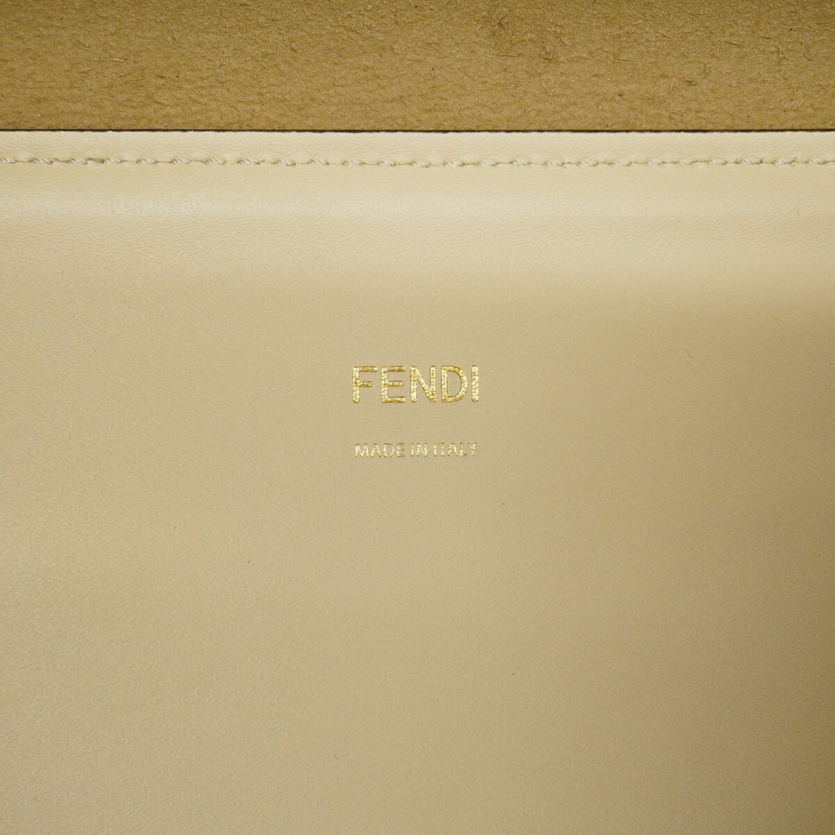 Fendi Ivory Leather Tote Bag (Pre-Owned)