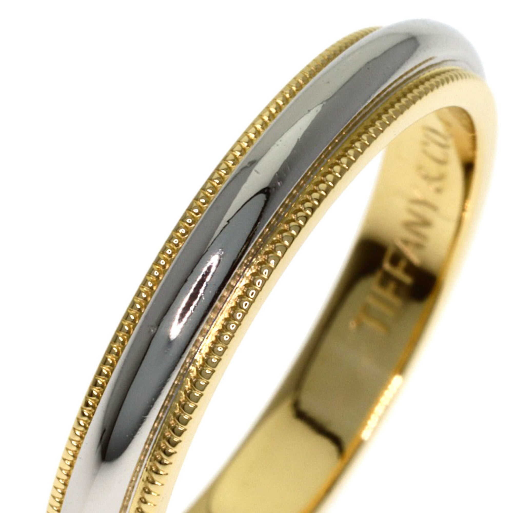 Tiffany Gold Silver Yellow Gold (18K) Platinum 950 Band Ring (Pre-Owned)