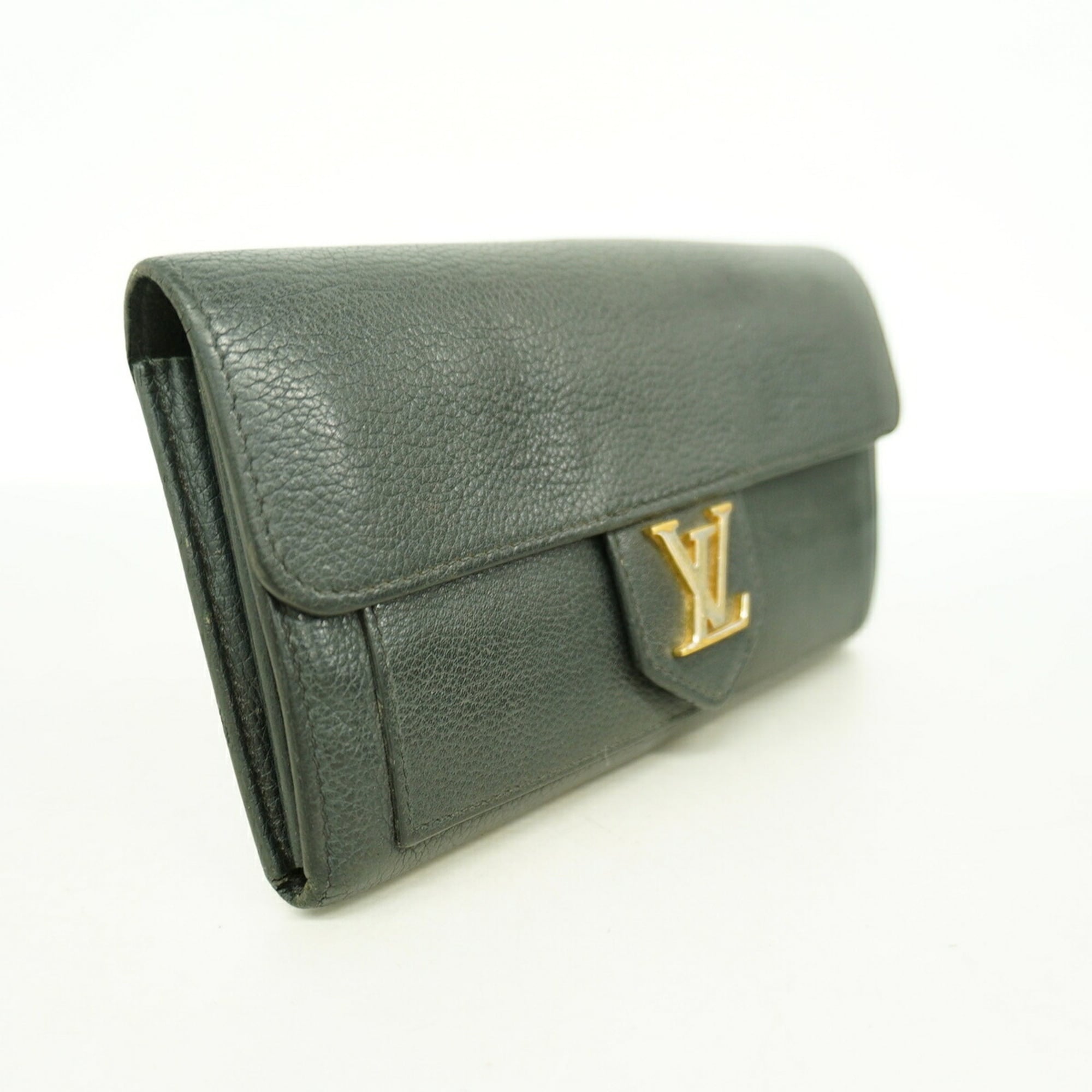 Louis Vuitton Noir Long Wallet (Bi-Fold) (Pre-Owned)