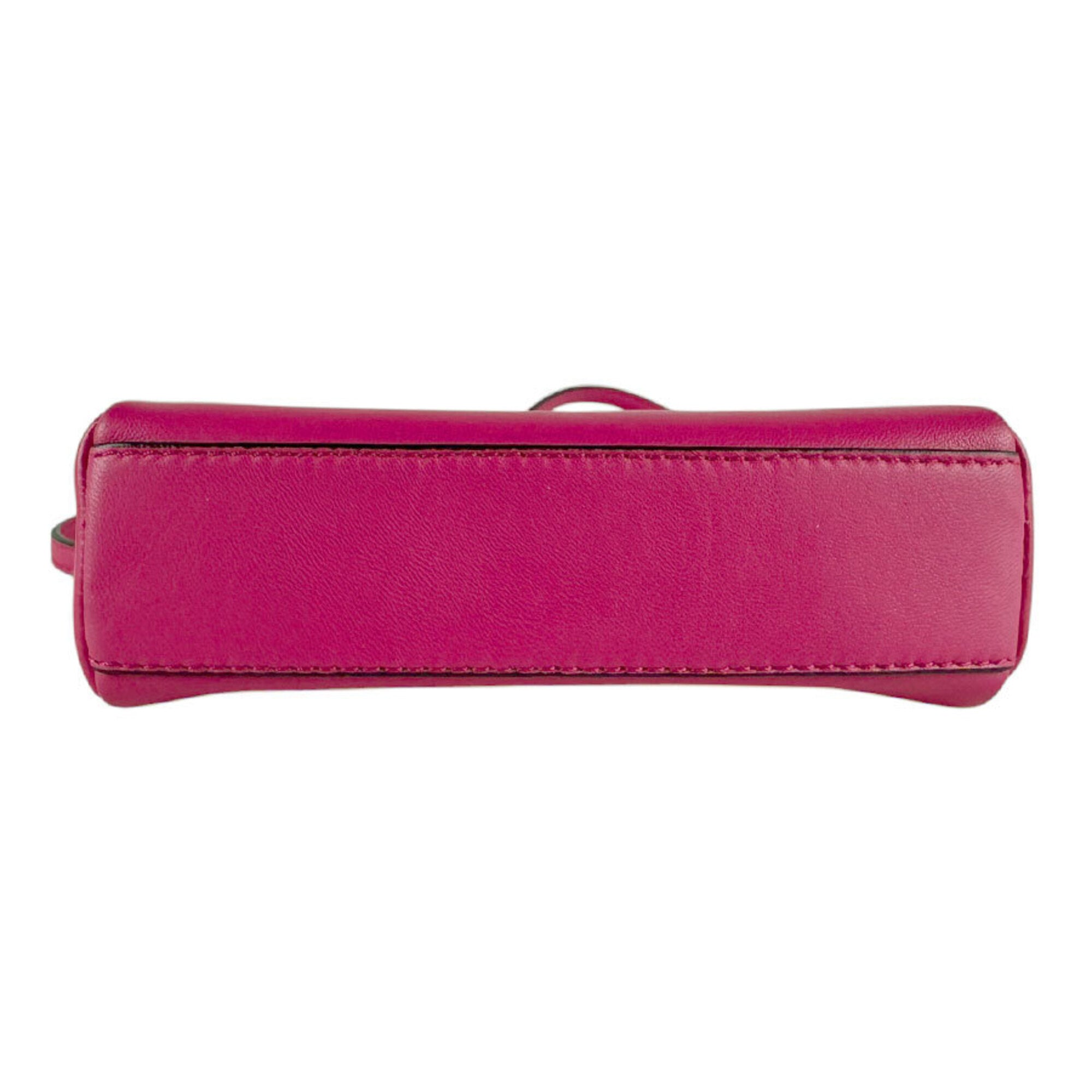 Fendi Pink Leather Shoulder Bag (Pre-Owned)