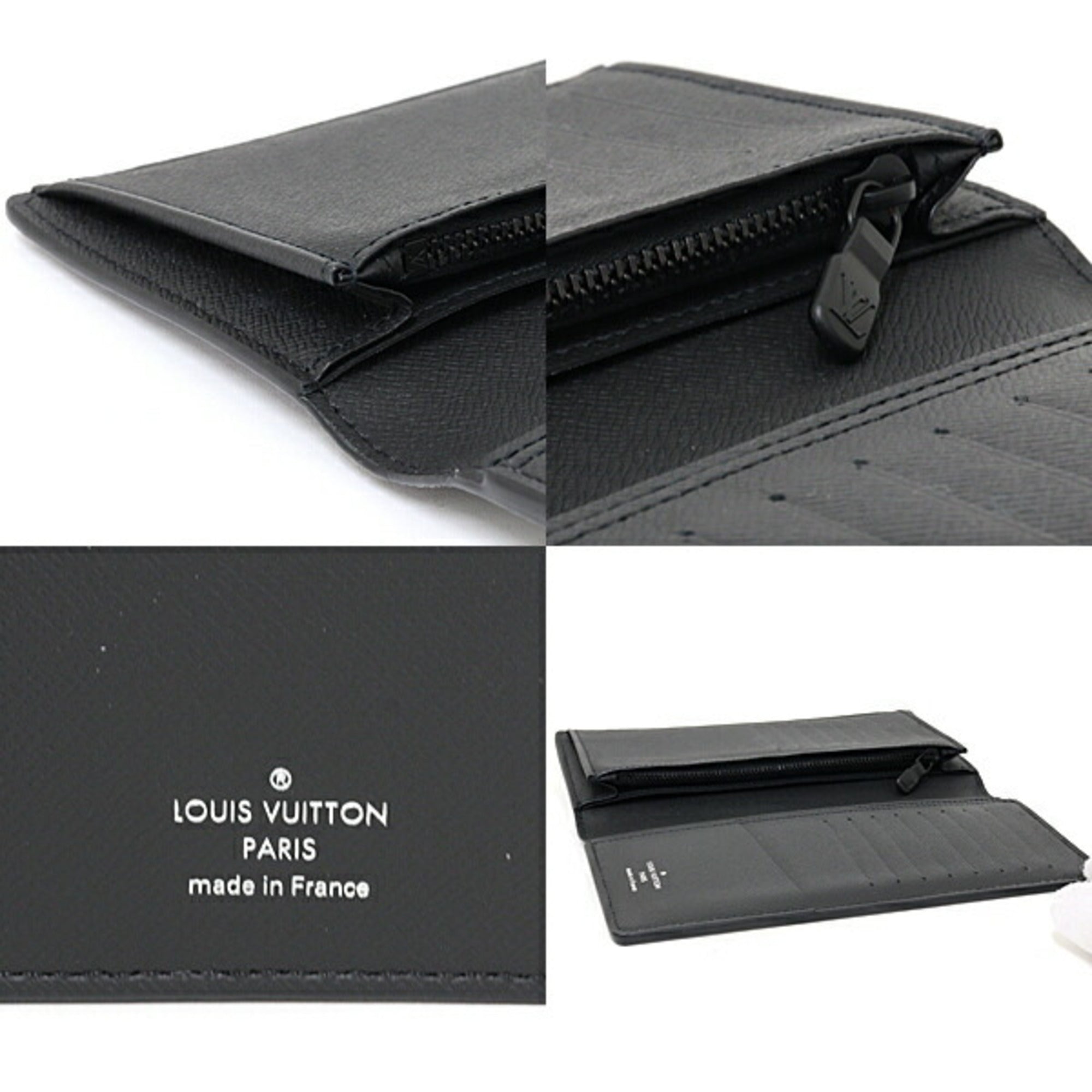 Louis Vuitton Monogram Black Gray Monogram Canvas Long Wallet (Bi-Fold) (Pre-Owned)