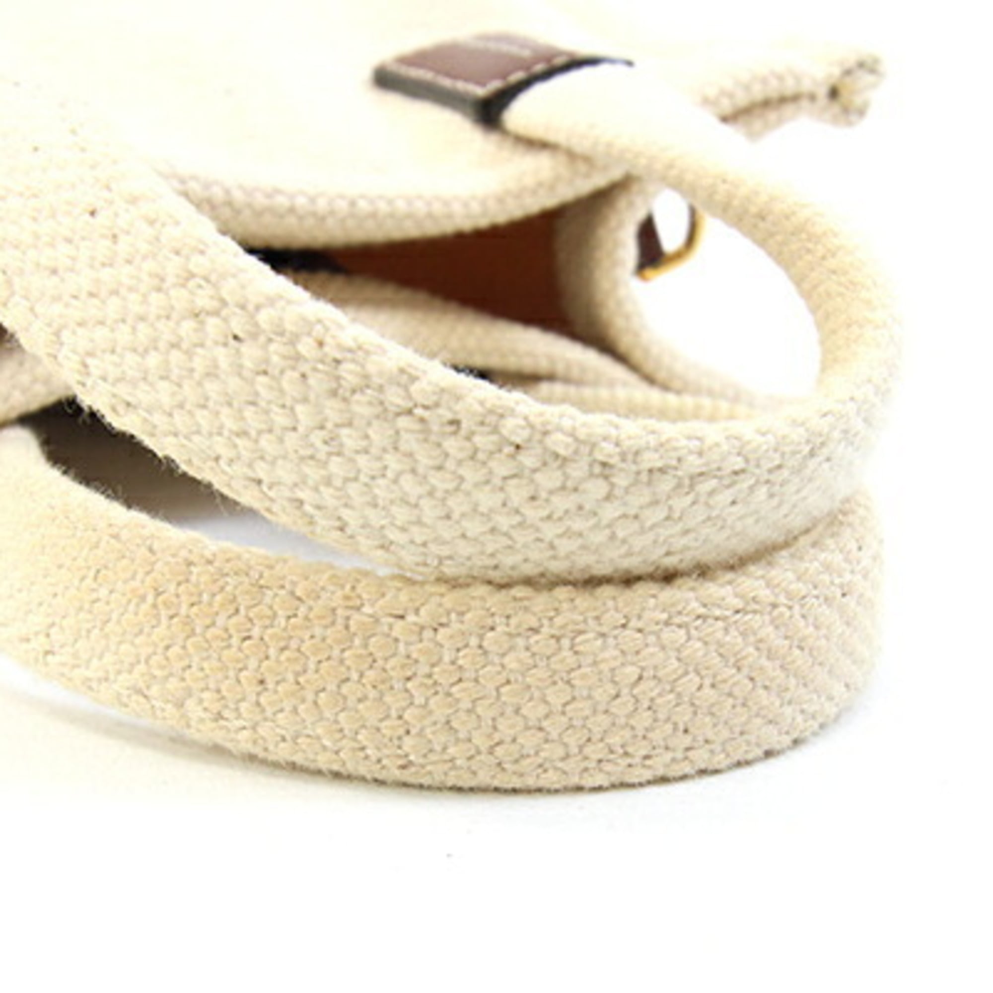 Bally Brown Cotton Canvas Leather Handbag Pochette (Pre-Owned)