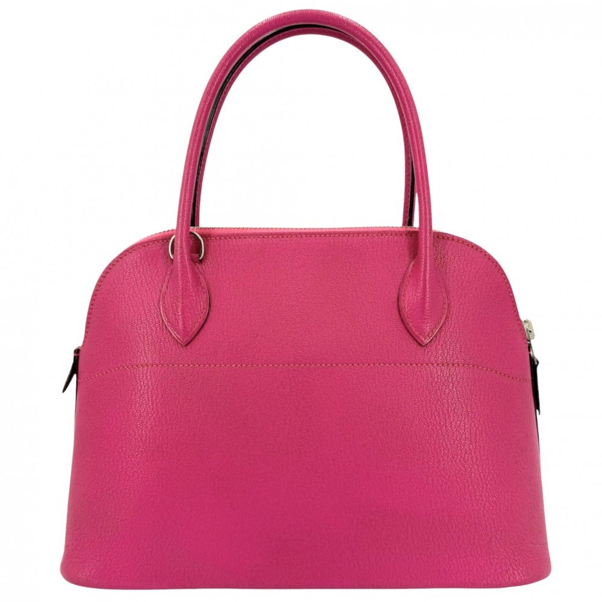 Hermes Pink Leather Handbag Shoulder Bag (Pre-Owned)