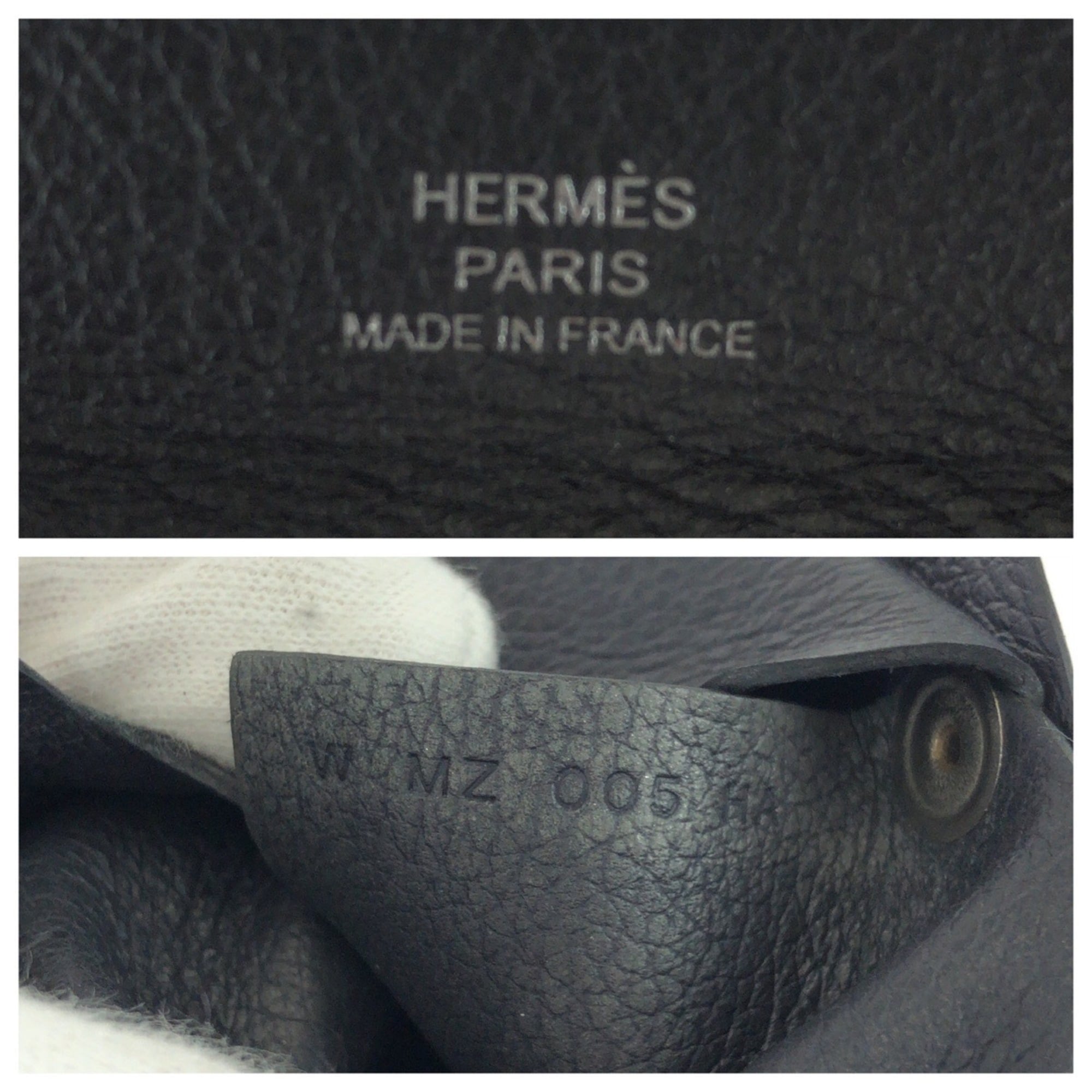 Hermes Black Leather Coin Purse/Coin Case (Pre-Owned)