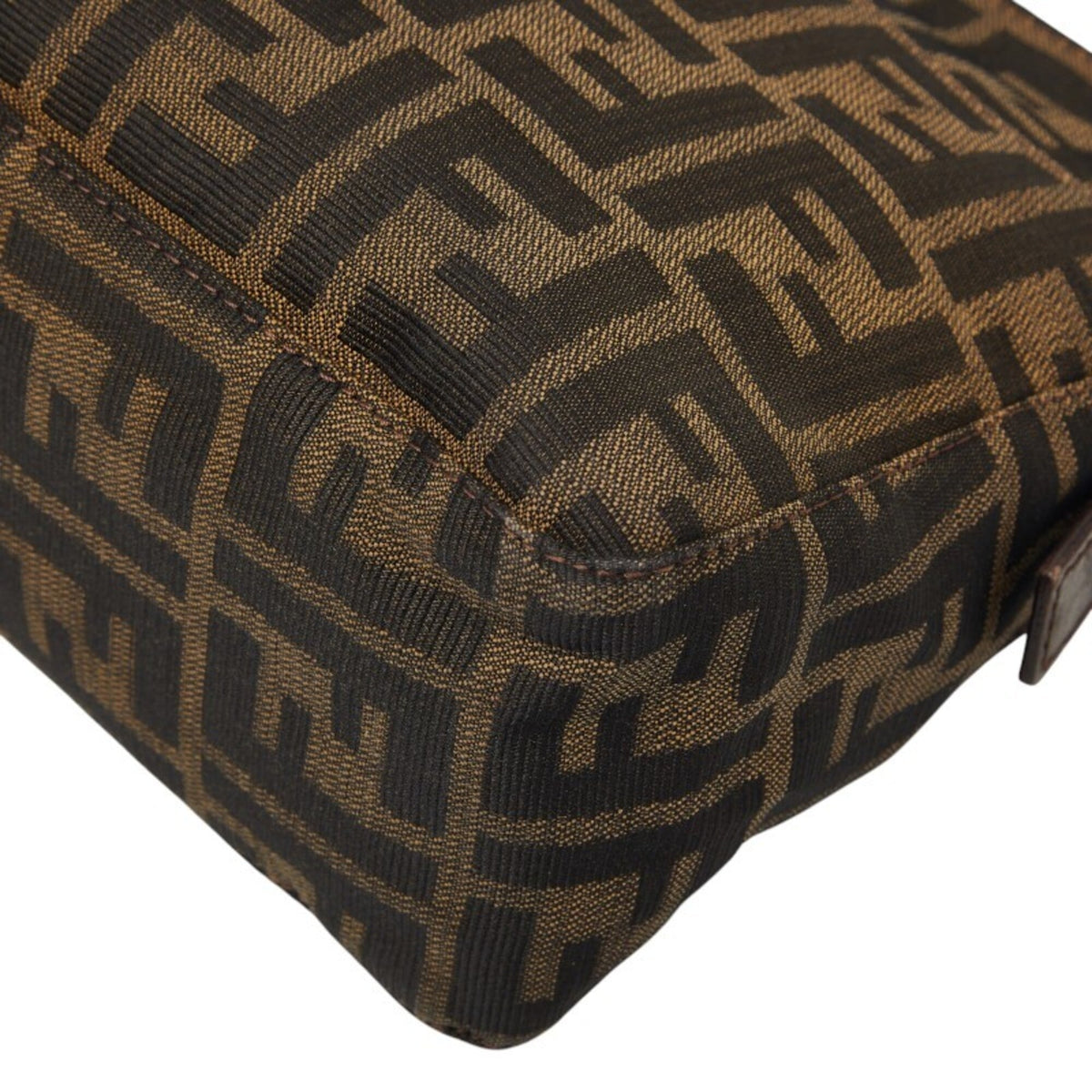 Fendi Brown Canvas Leather Shoulder Bag (Pre-Owned)