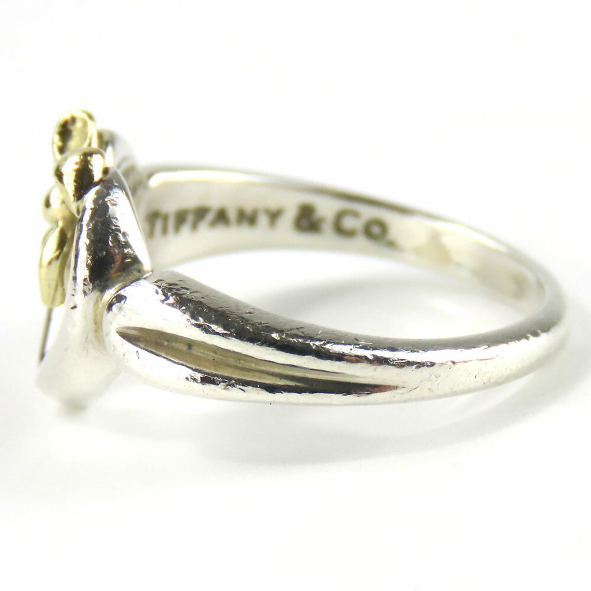 Tiffany Heart Yellow Gold (18K) Silver 925 Band Ring (Pre-Owned)