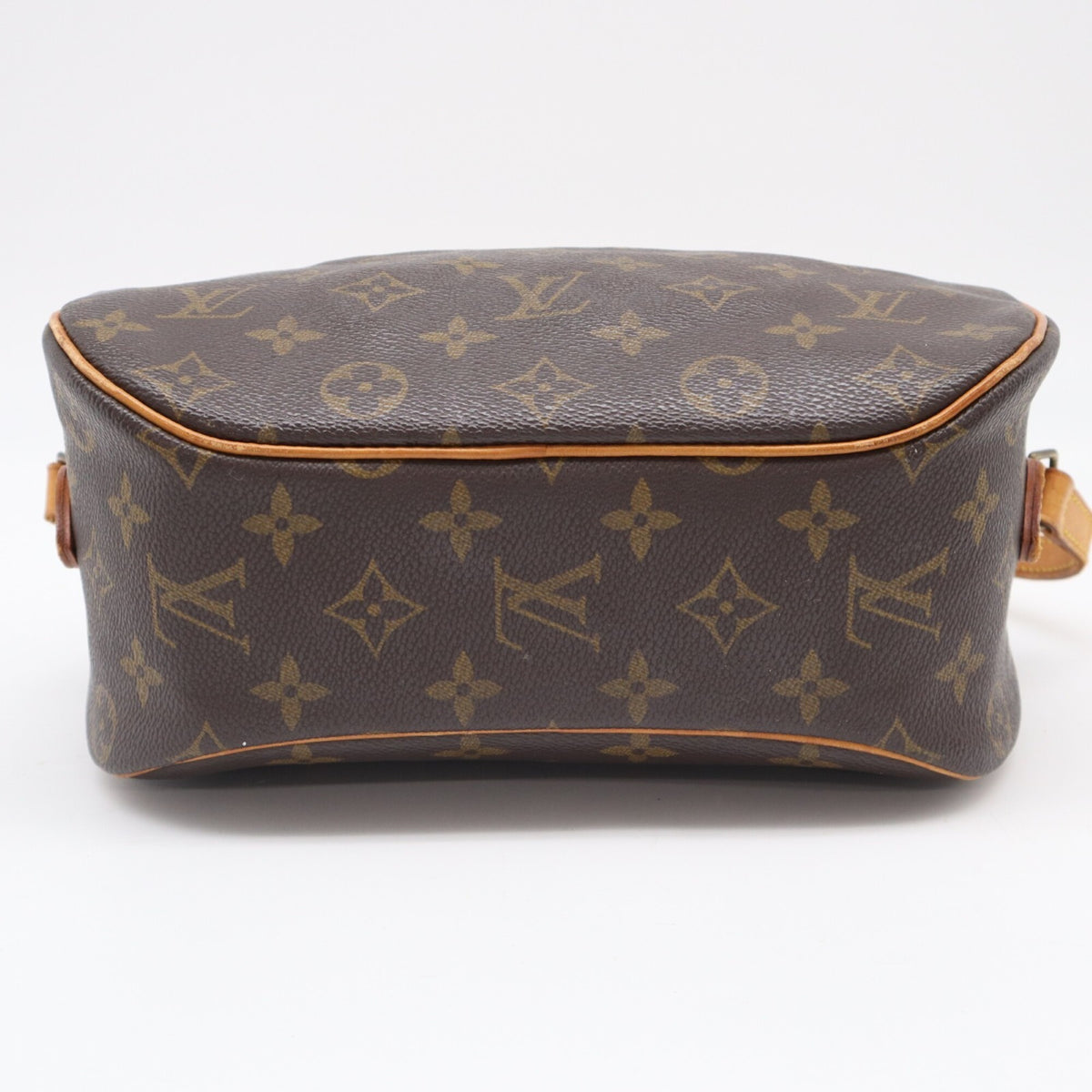 Louis Vuitton Beige Brown Monogram Coated Canvas Leather Shoulder Bag (Pre-Owned)